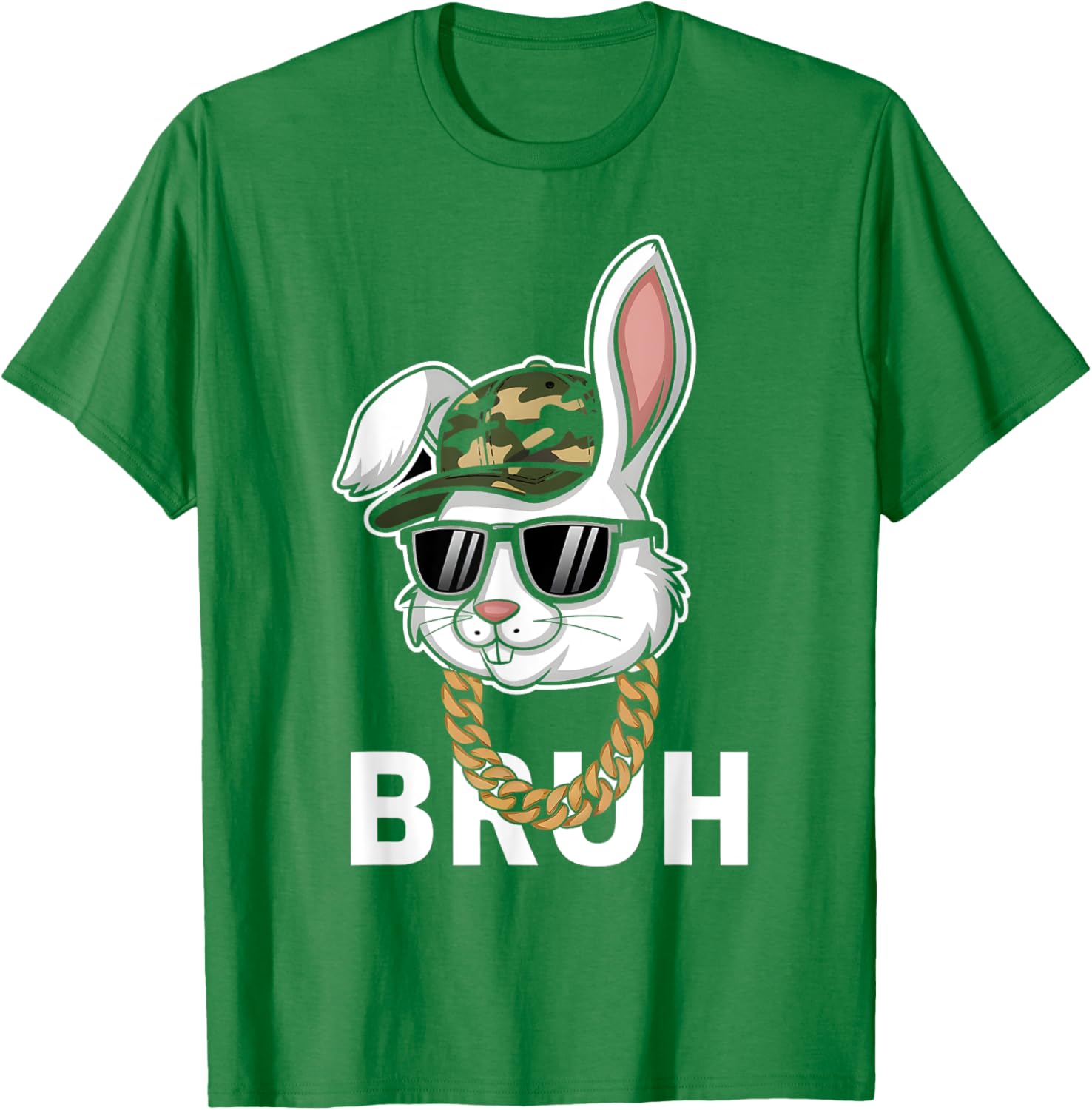 Bunny Rabbit Easter Happy Easter Bruh Mens Boys Kids T-Shirt