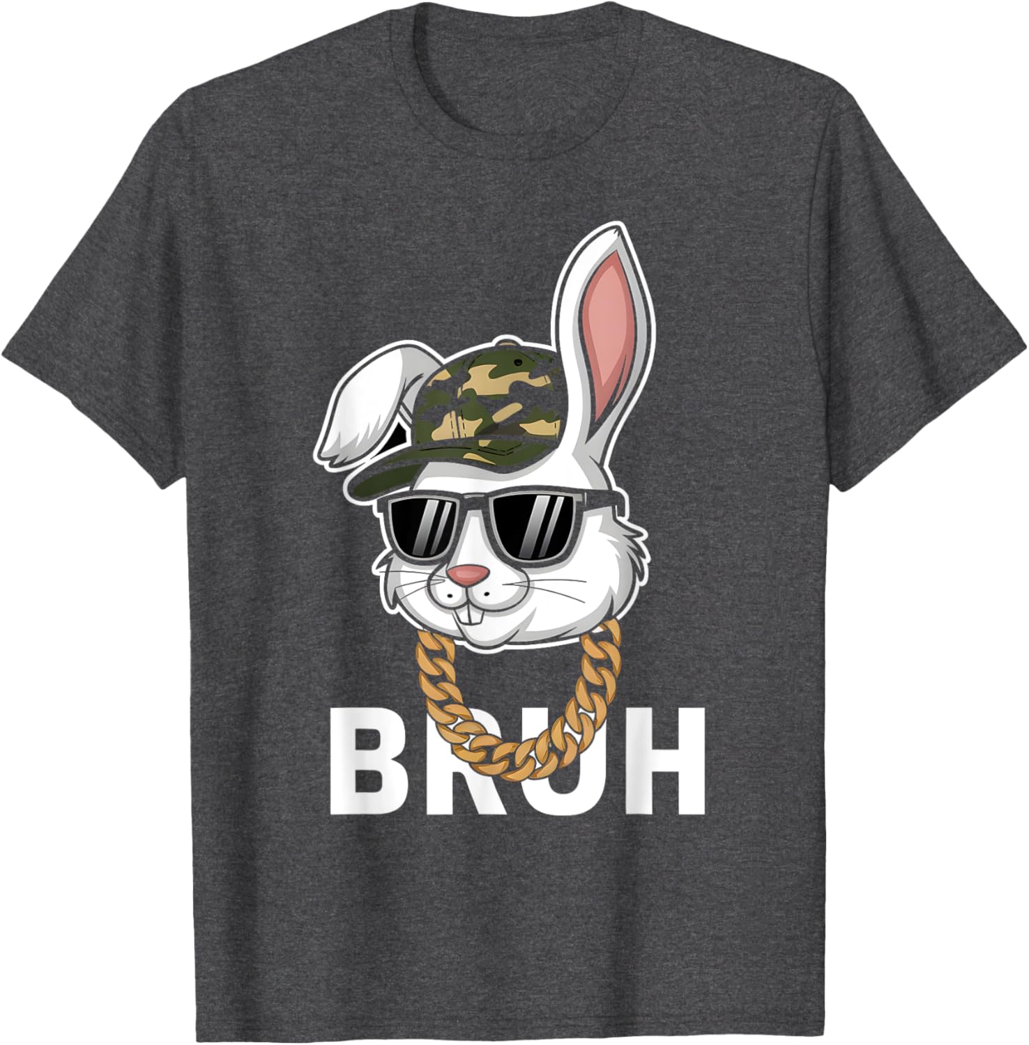 Bunny Rabbit Easter Happy Easter Bruh Mens Boys Kids T-Shirt