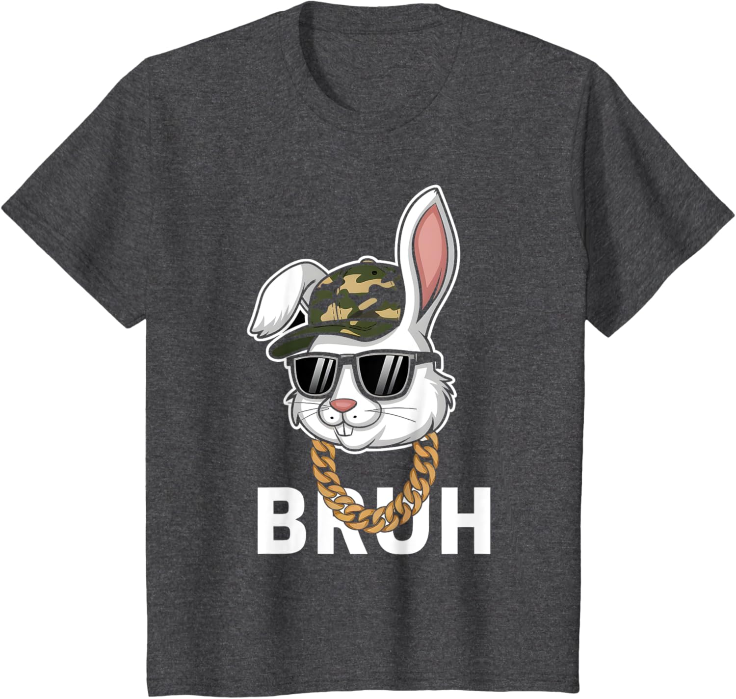 Bunny Rabbit Easter Happy Easter Bruh Mens Boys Kids T-Shirt