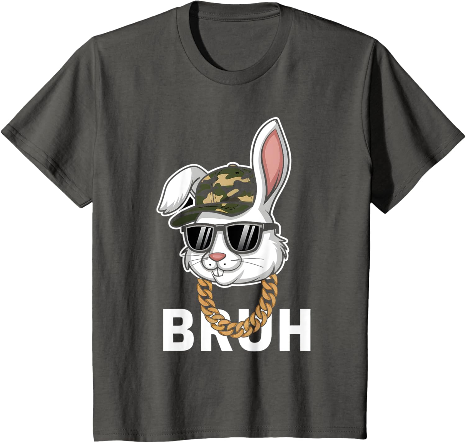 Bunny Rabbit Easter Happy Easter Bruh Mens Boys Kids T-Shirt