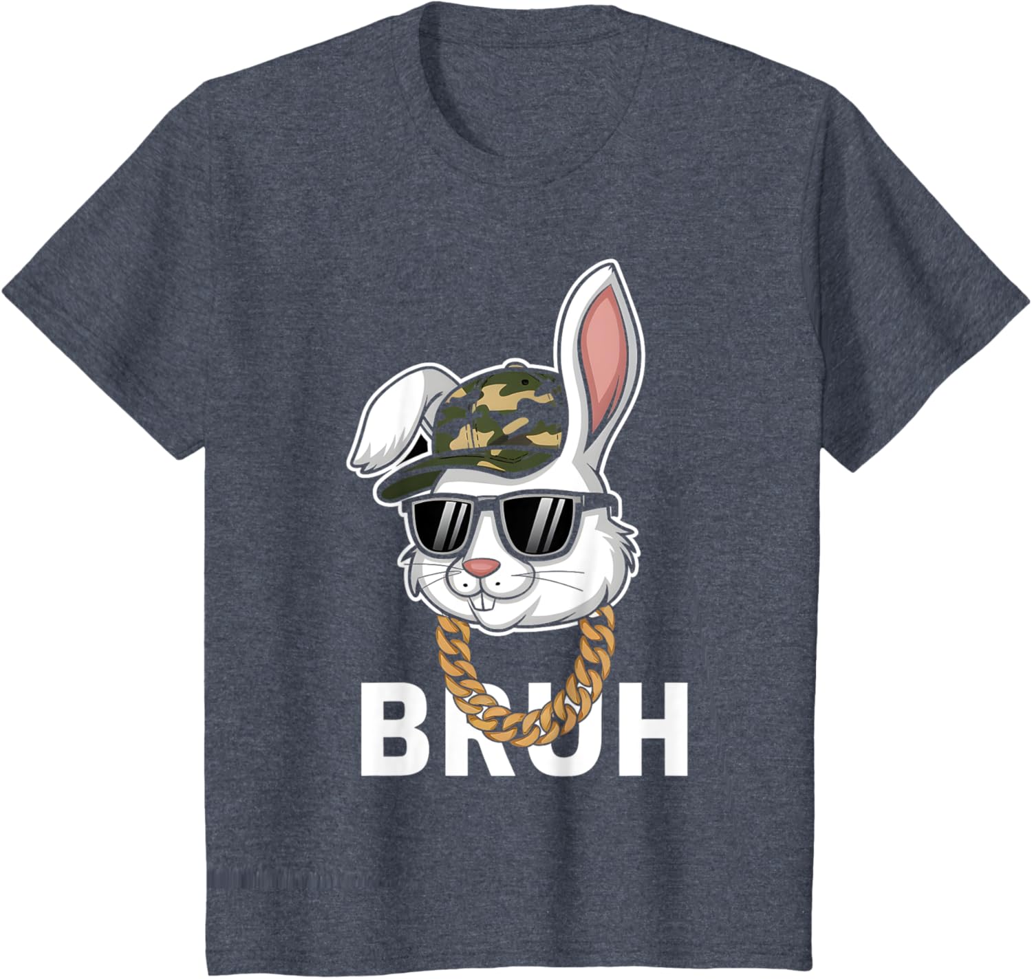 Bunny Rabbit Easter Happy Easter Bruh Mens Boys Kids T-Shirt