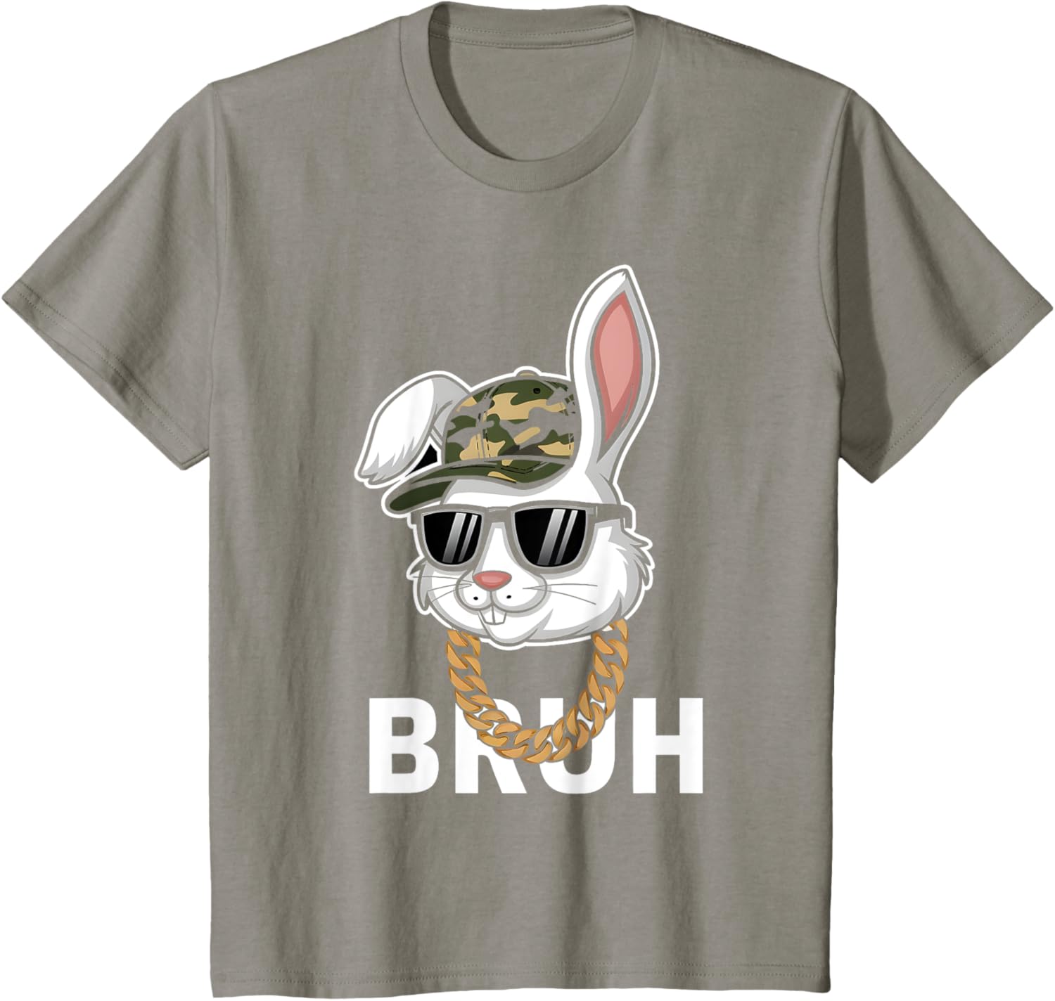 Bunny Rabbit Easter Happy Easter Bruh Mens Boys Kids T-Shirt