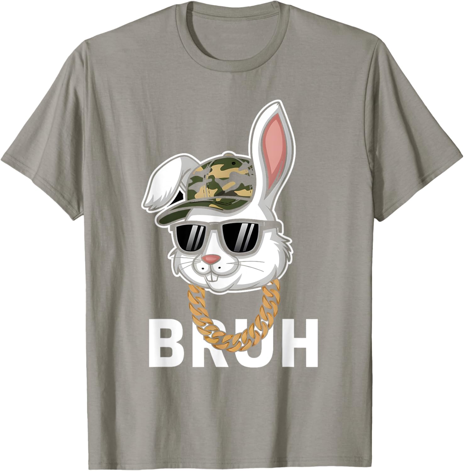 Bunny Rabbit Easter Happy Easter Bruh Mens Boys Kids T-Shirt