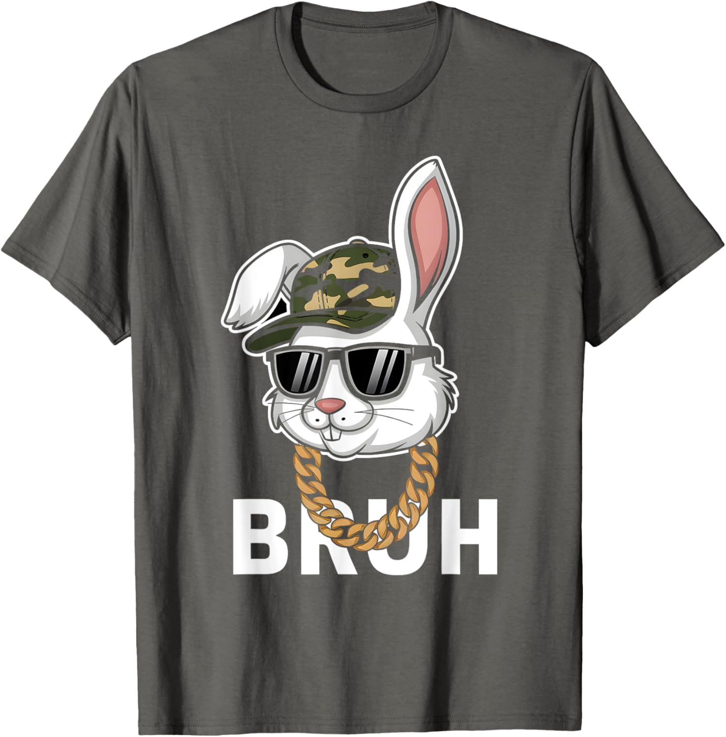 Bunny Rabbit Easter Happy Easter Bruh Mens Boys Kids T-Shirt