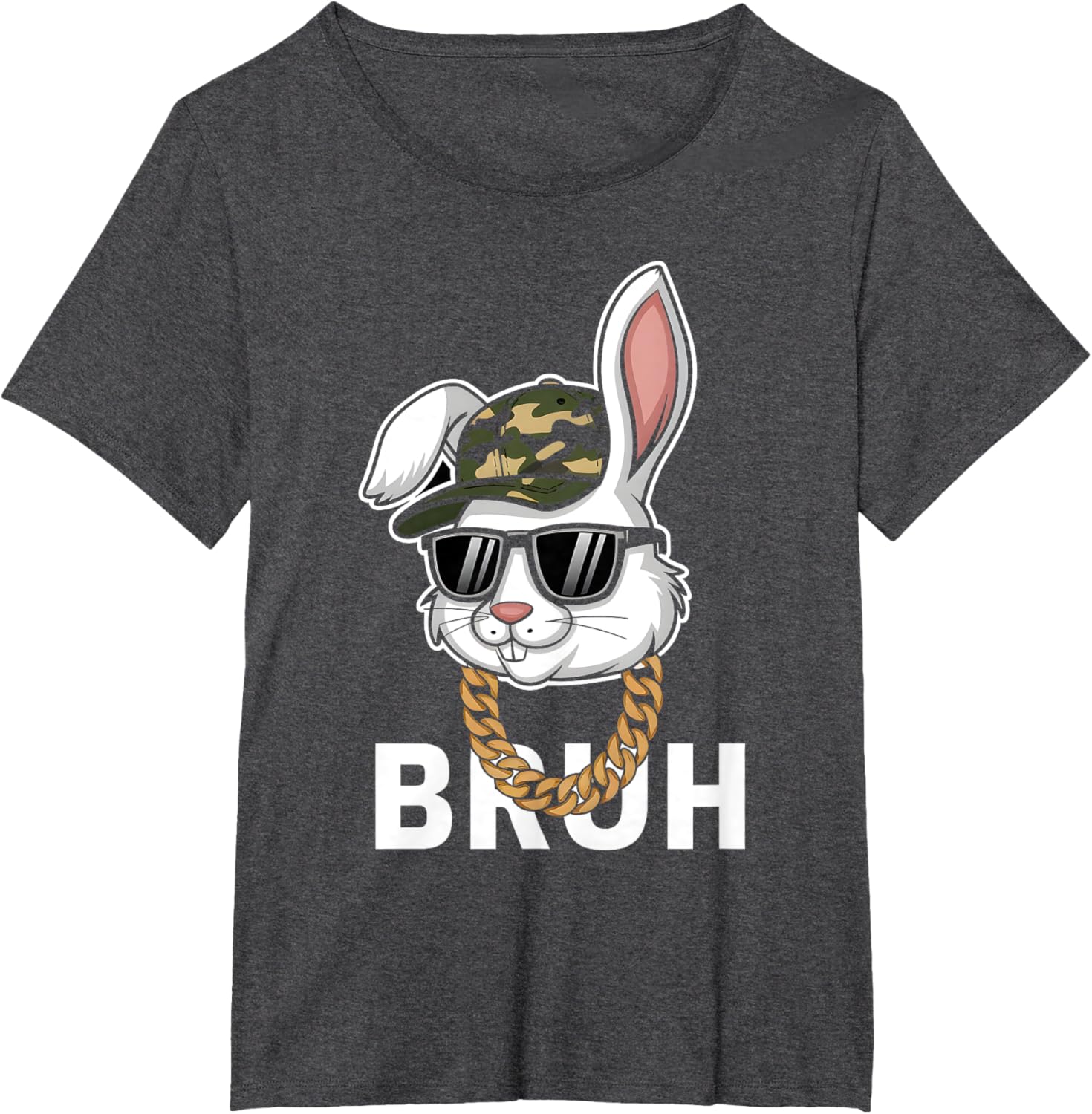 Bunny Rabbit Easter Happy Easter Bruh Mens Boys Kids T-Shirt