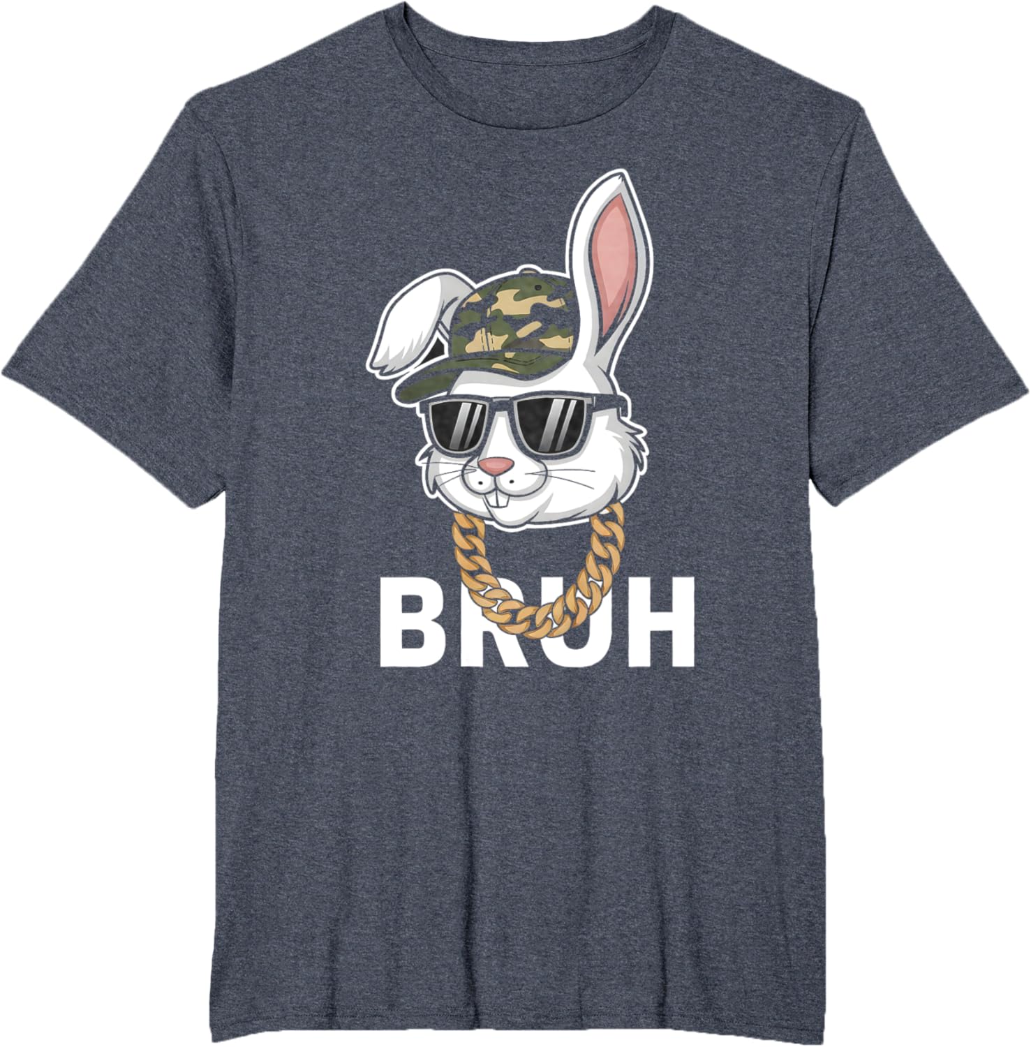 Bunny Rabbit Easter Happy Easter Bruh Mens Boys Kids T-Shirt