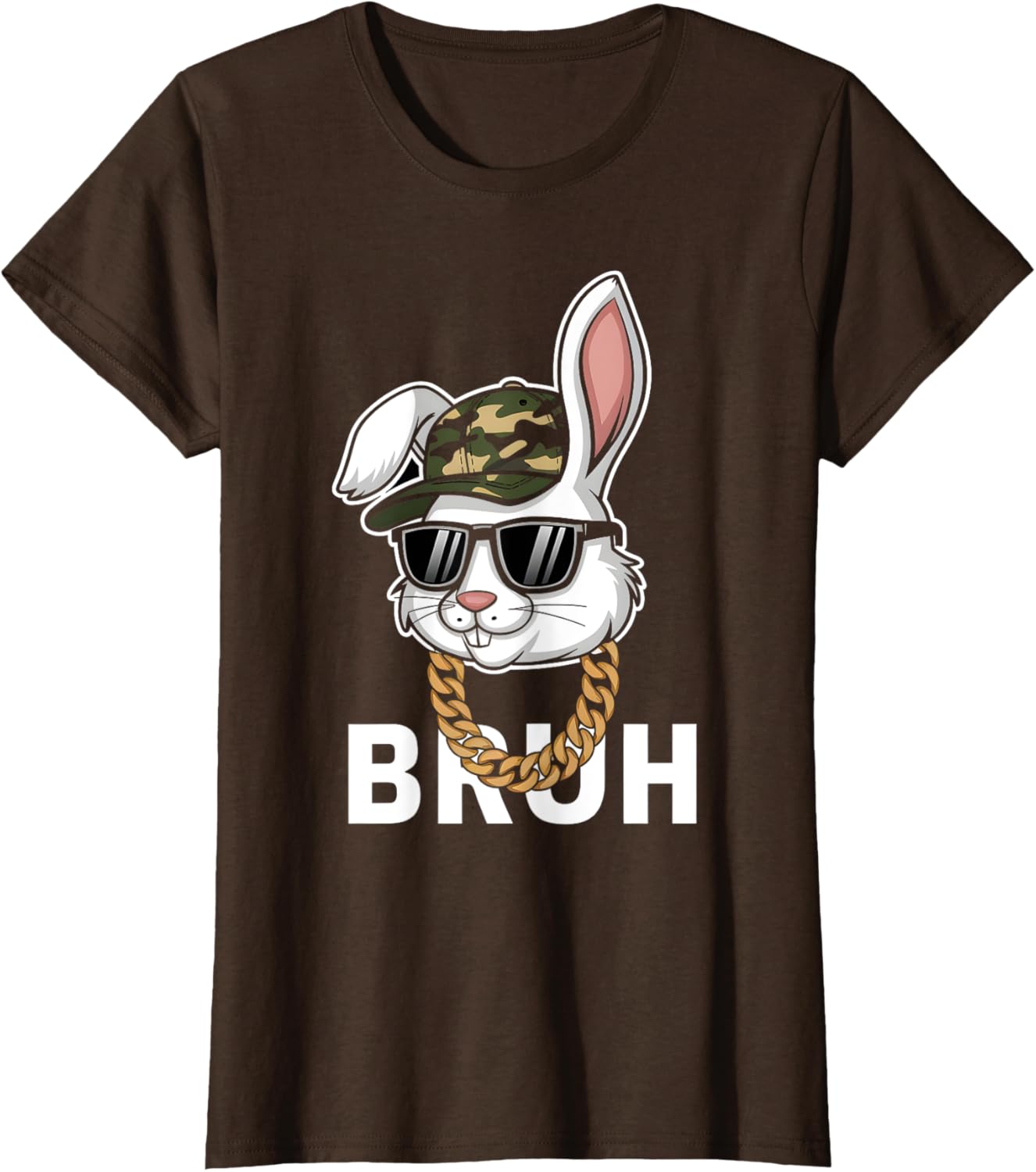 Bunny Rabbit Easter Happy Easter Bruh Mens Boys Kids T-Shirt