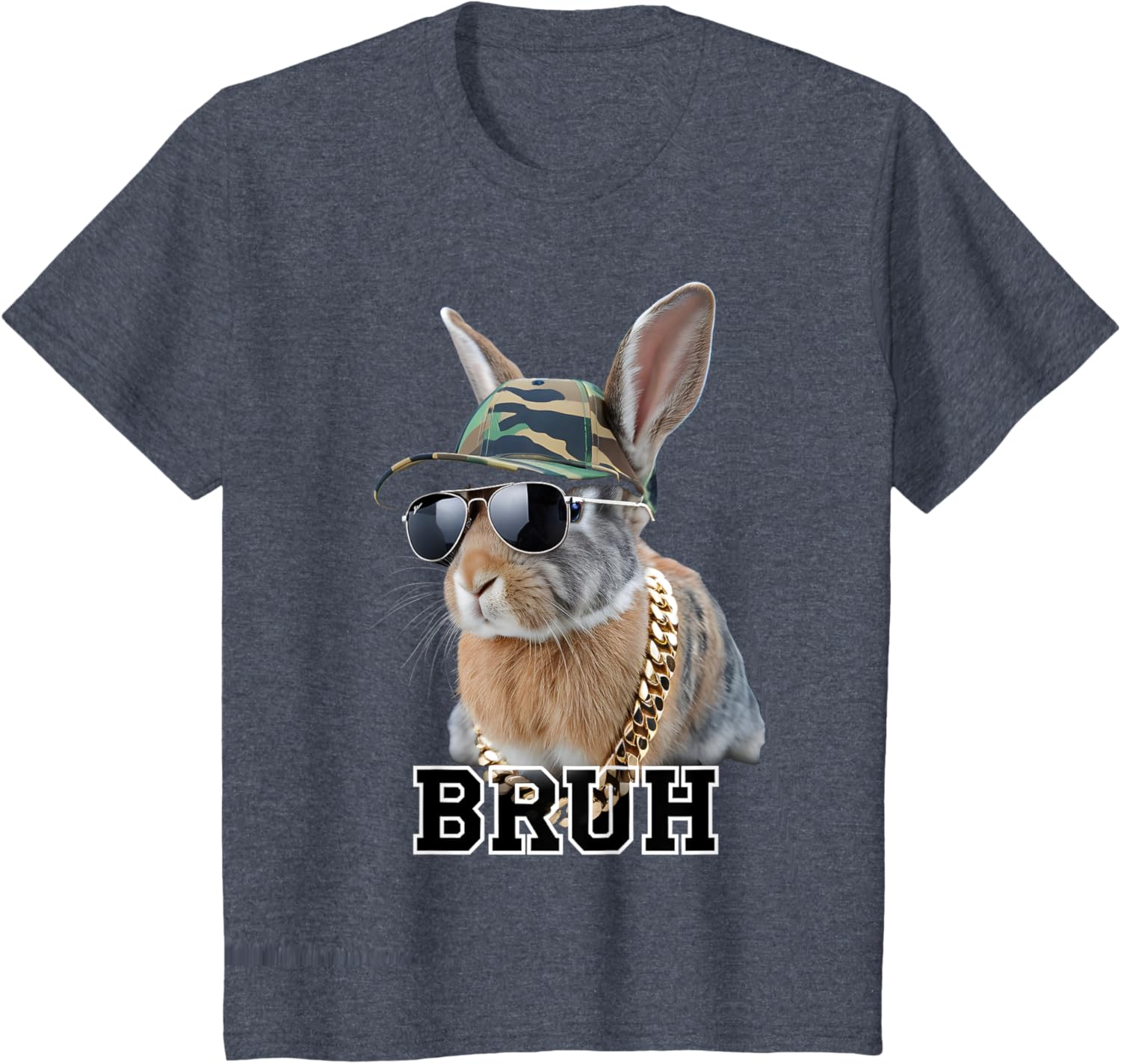 Bunny Rabbit Easter Happy Easter Bruh Mens Boys Kids T-Shirt