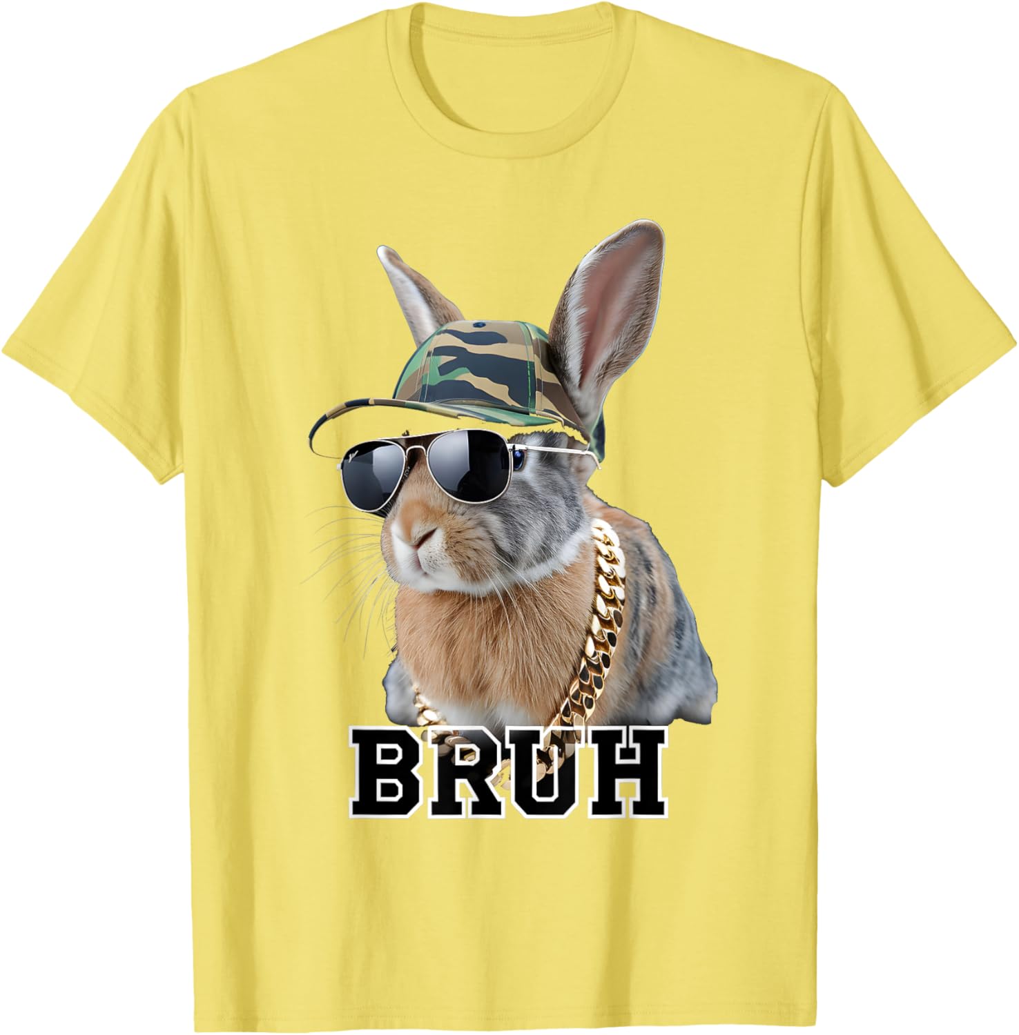 Bunny Rabbit Easter Happy Easter Bruh Mens Boys Kids T-Shirt