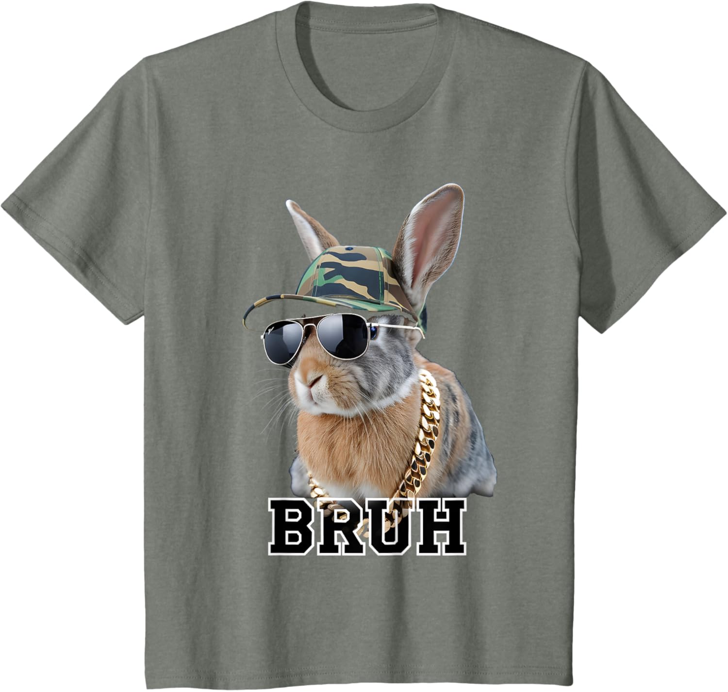 Bunny Rabbit Easter Happy Easter Bruh Mens Boys Kids T-Shirt