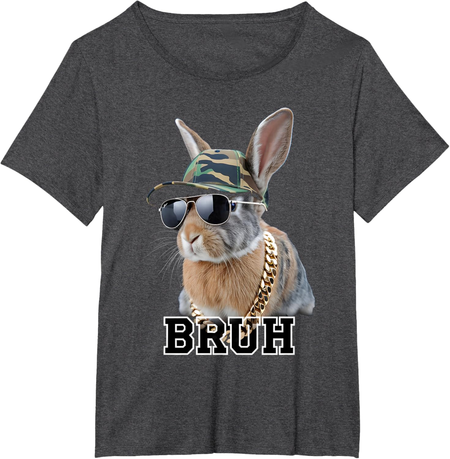 Bunny Rabbit Easter Happy Easter Bruh Mens Boys Kids T-Shirt