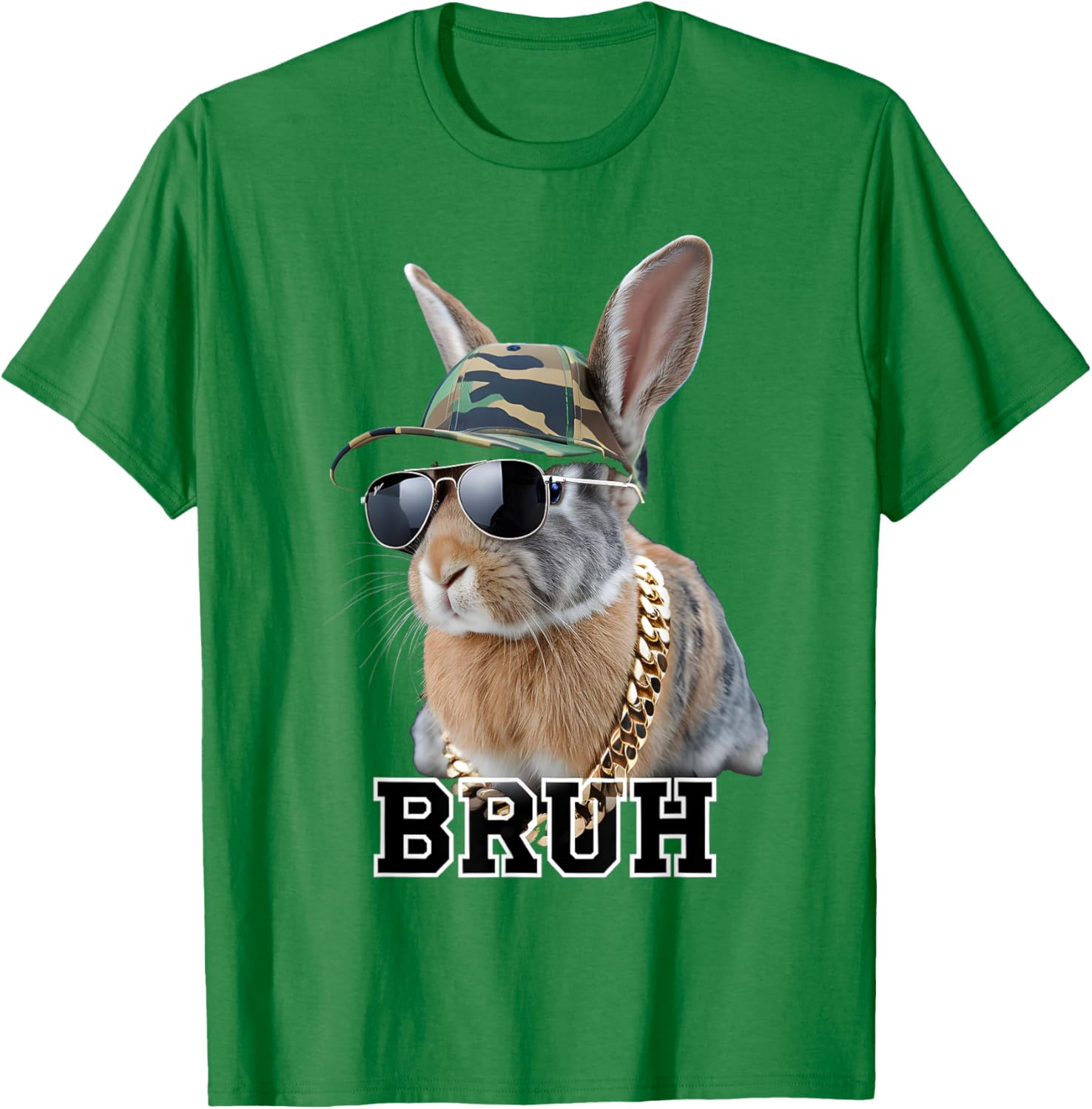 Bunny Rabbit Easter Happy Easter Bruh Mens Boys Kids T-Shirt