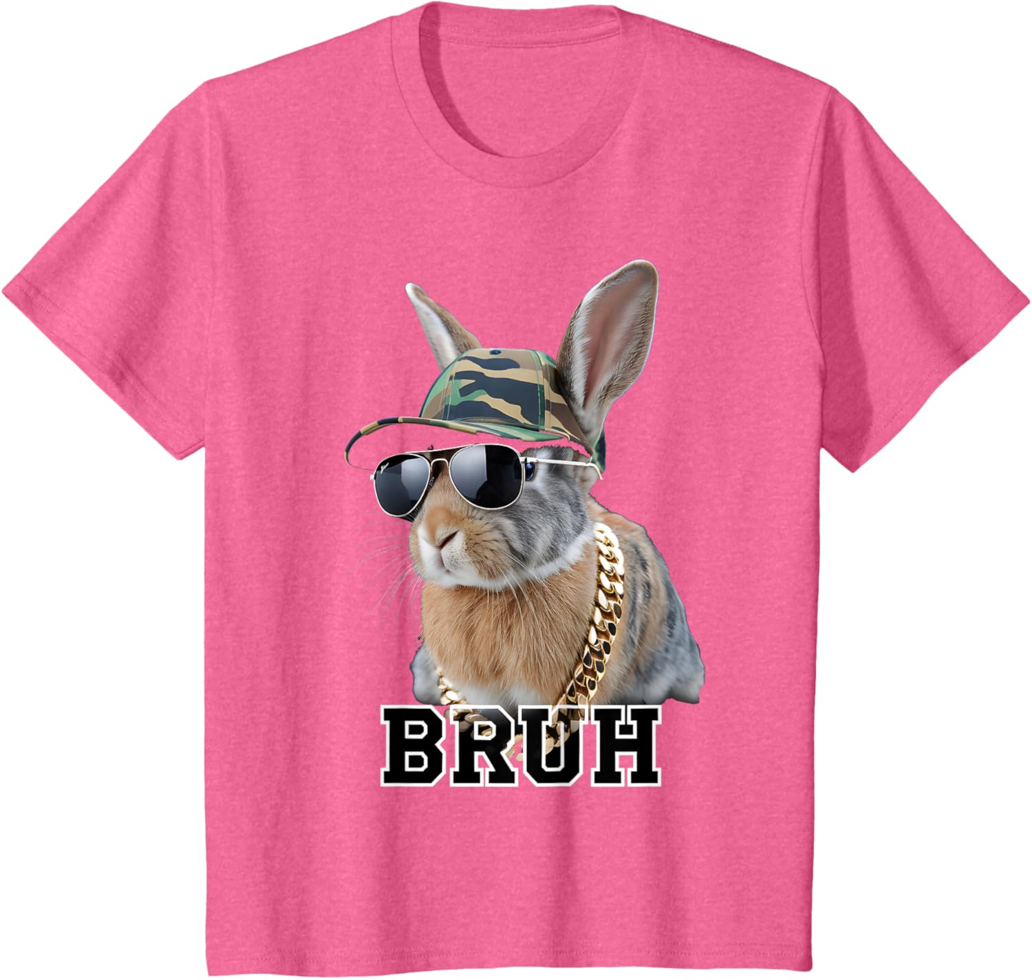 Bunny Rabbit Easter Happy Easter Bruh Mens Boys Kids T-Shirt