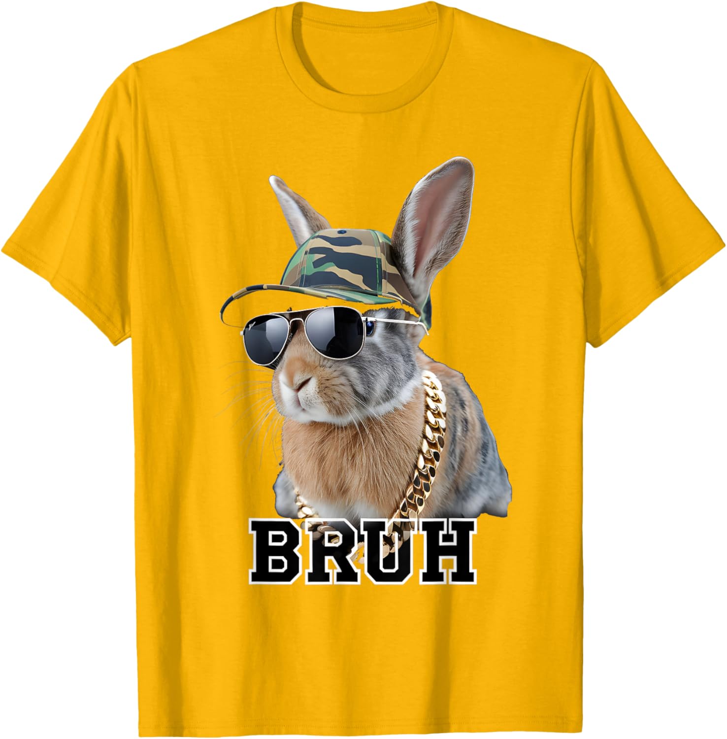 Bunny Rabbit Easter Happy Easter Bruh Mens Boys Kids T-Shirt