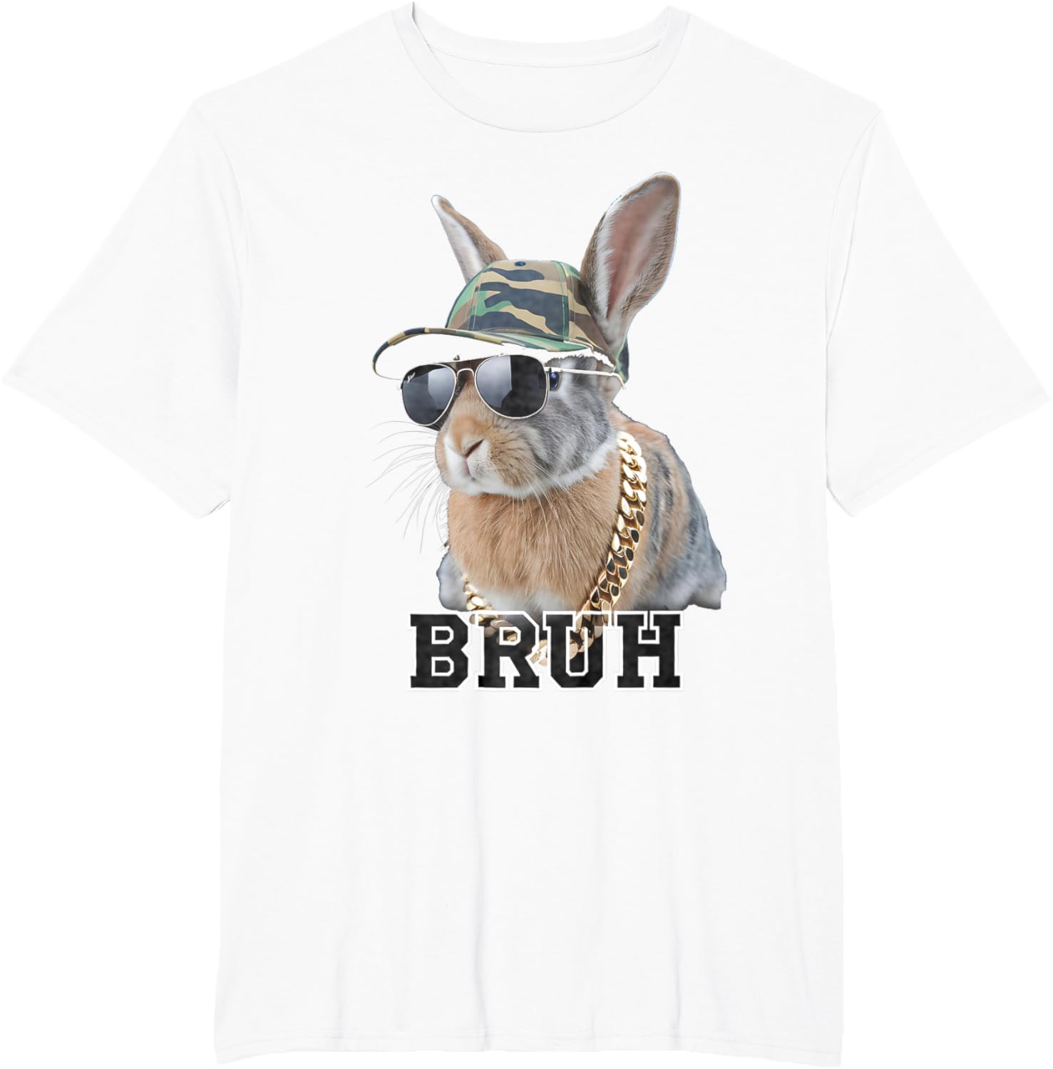 Bunny Rabbit Easter Happy Easter Bruh Mens Boys Kids T-Shirt