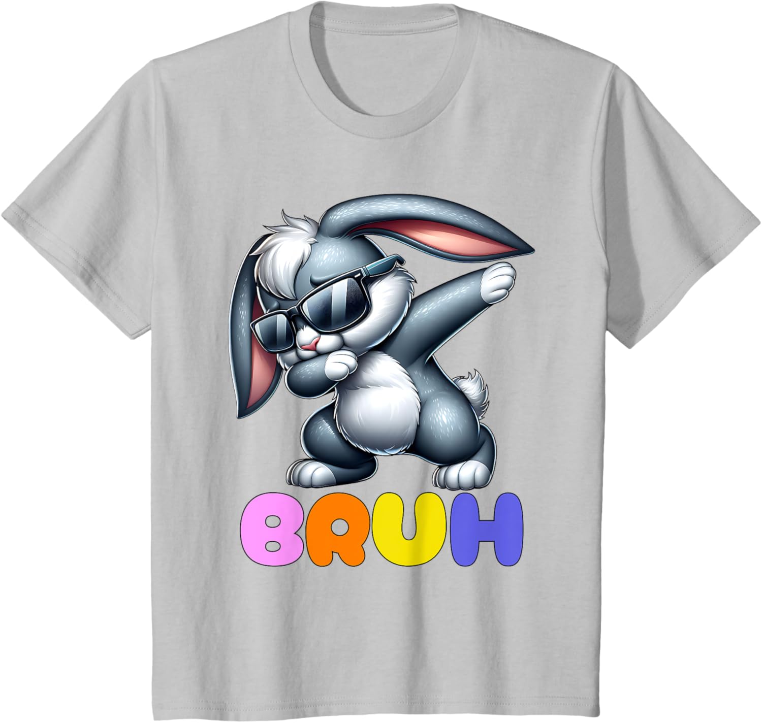 Bunny Rabbit Easter Happy Easter Bruh Mens Boys Kids T-Shirt