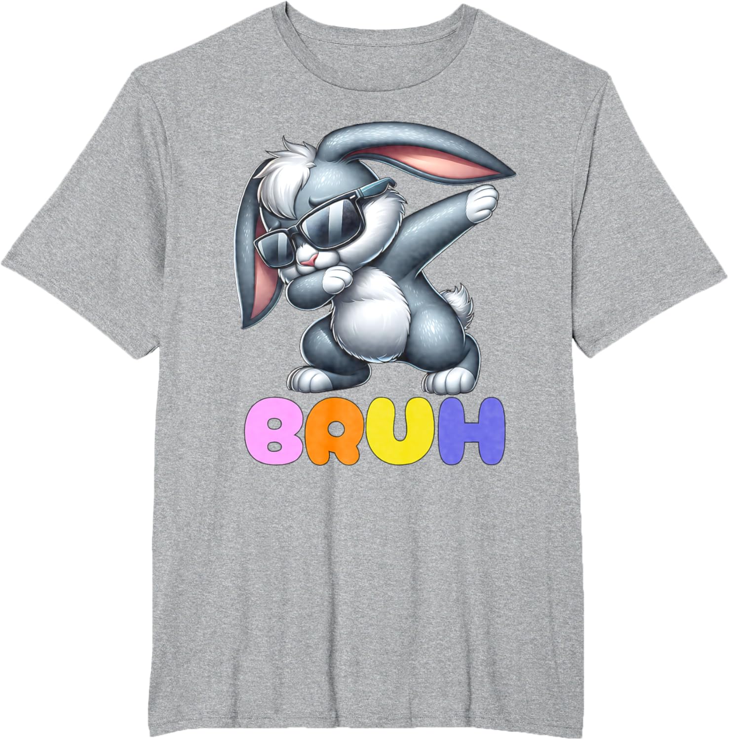 Bunny Rabbit Easter Happy Easter Bruh Mens Boys Kids T-Shirt