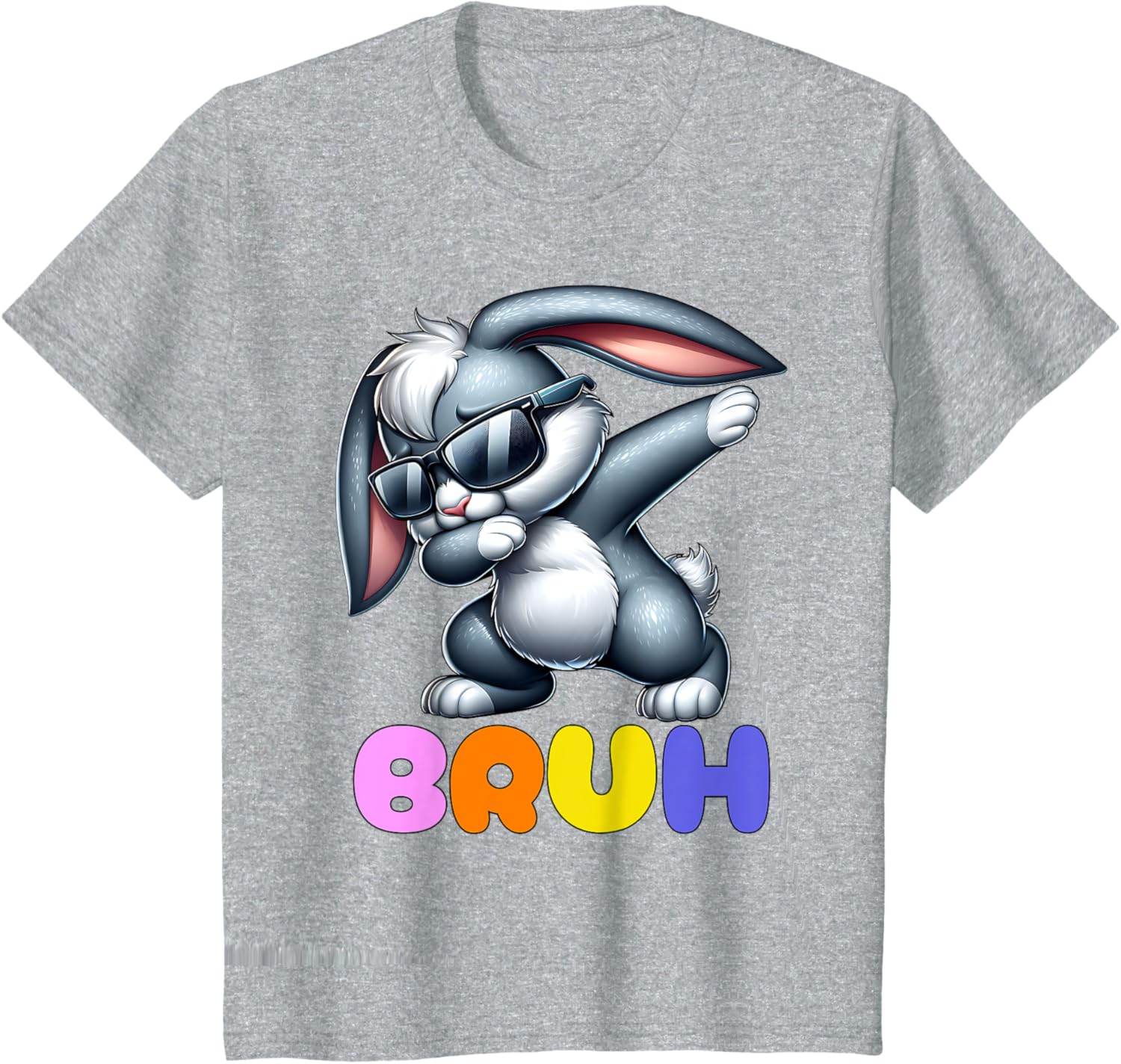 Bunny Rabbit Easter Happy Easter Bruh Mens Boys Kids T-Shirt