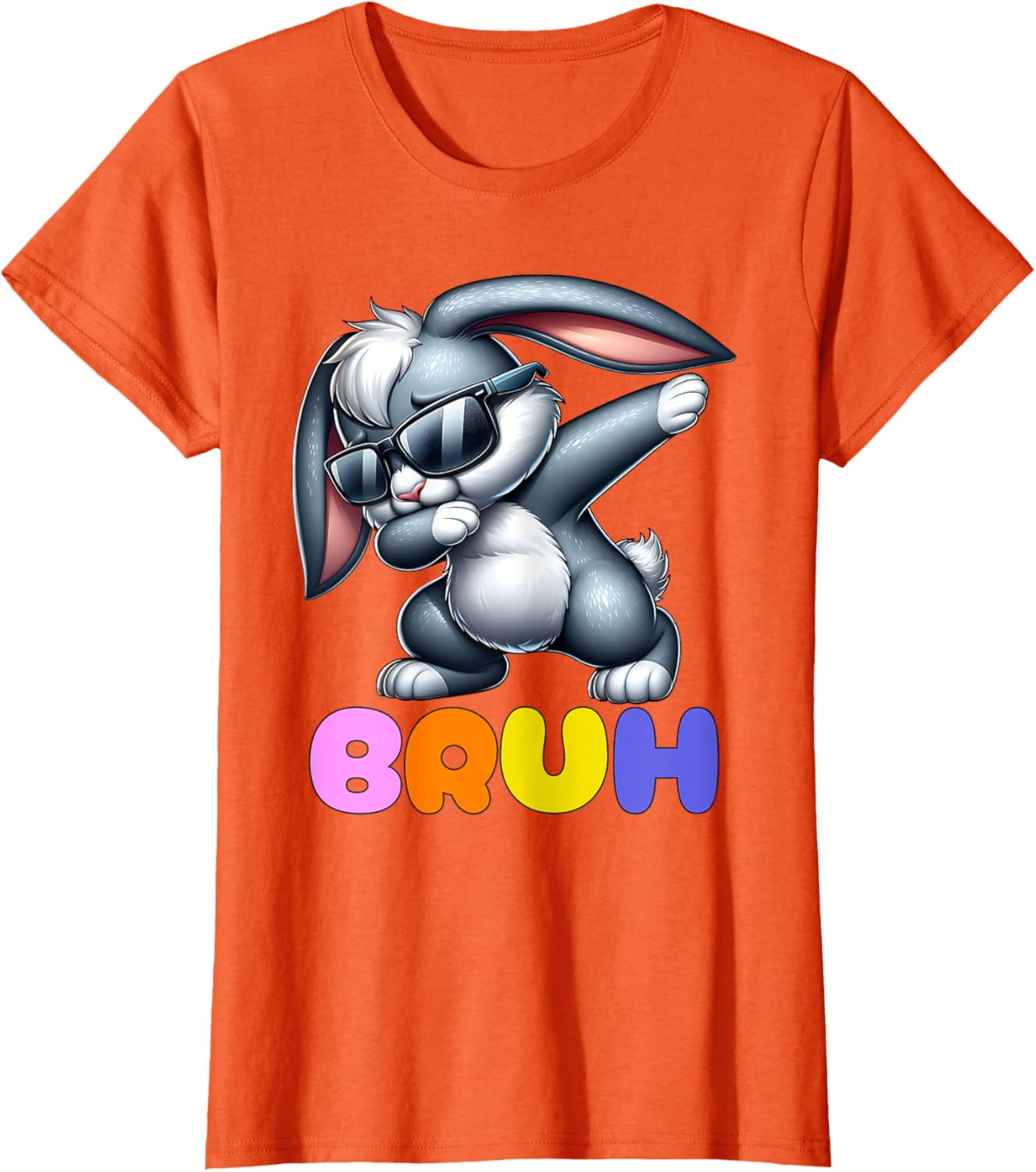 Bunny Rabbit Easter Happy Easter Bruh Mens Boys Kids T-Shirt