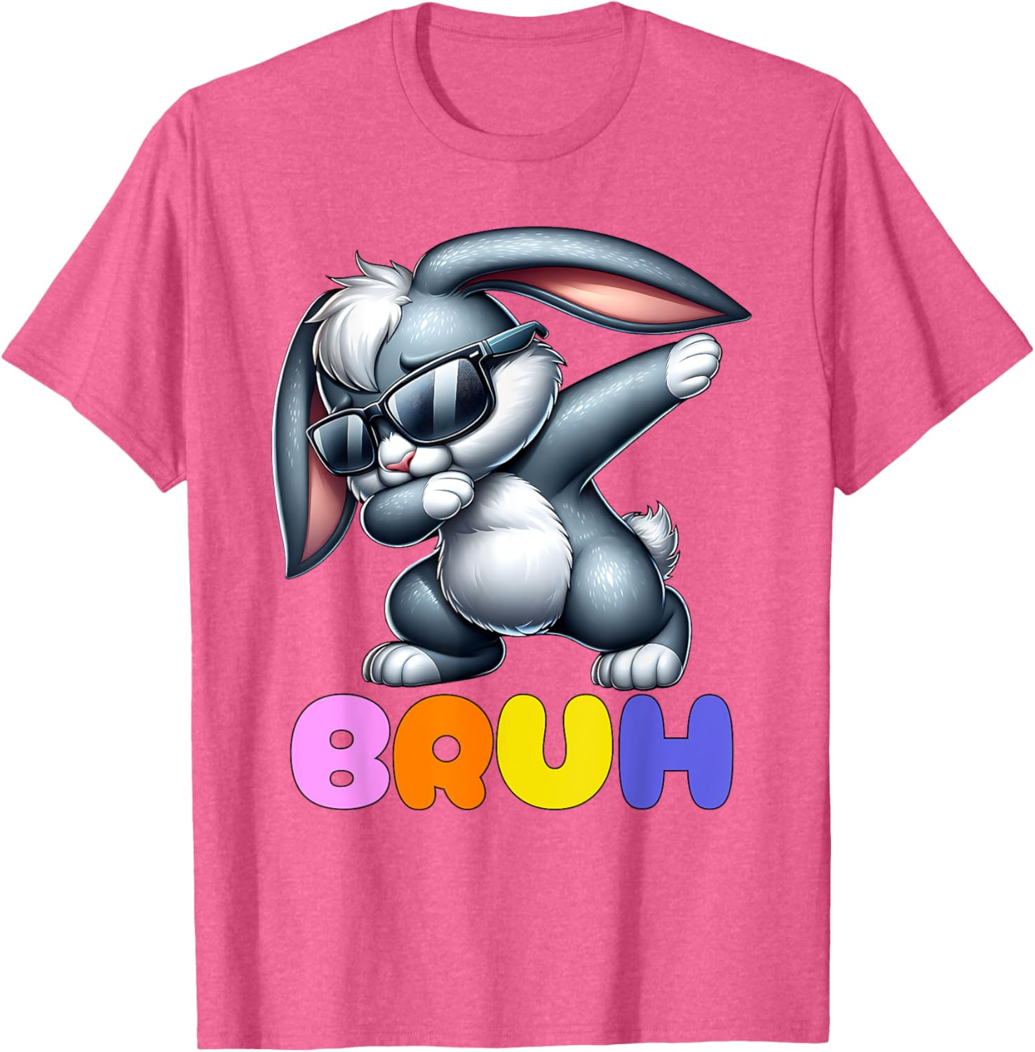 Bunny Rabbit Easter Happy Easter Bruh Mens Boys Kids T-Shirt