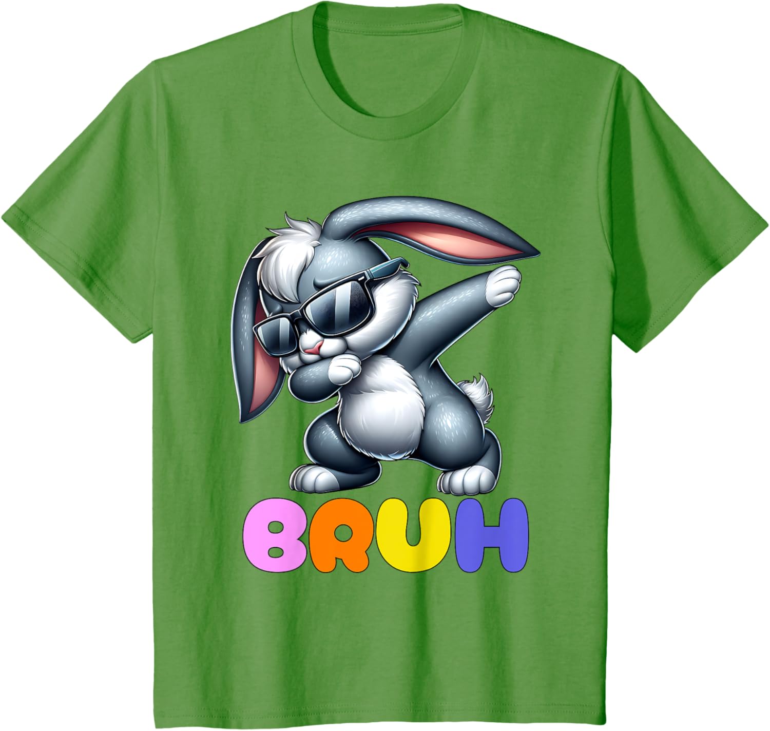 Bunny Rabbit Easter Happy Easter Bruh Mens Boys Kids T-Shirt