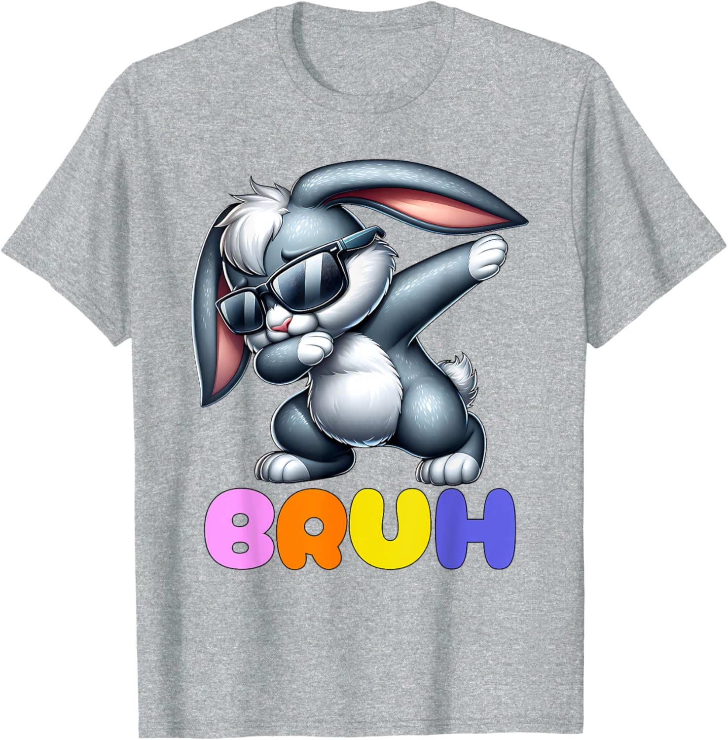 Bunny Rabbit Easter Happy Easter Bruh Mens Boys Kids T-Shirt