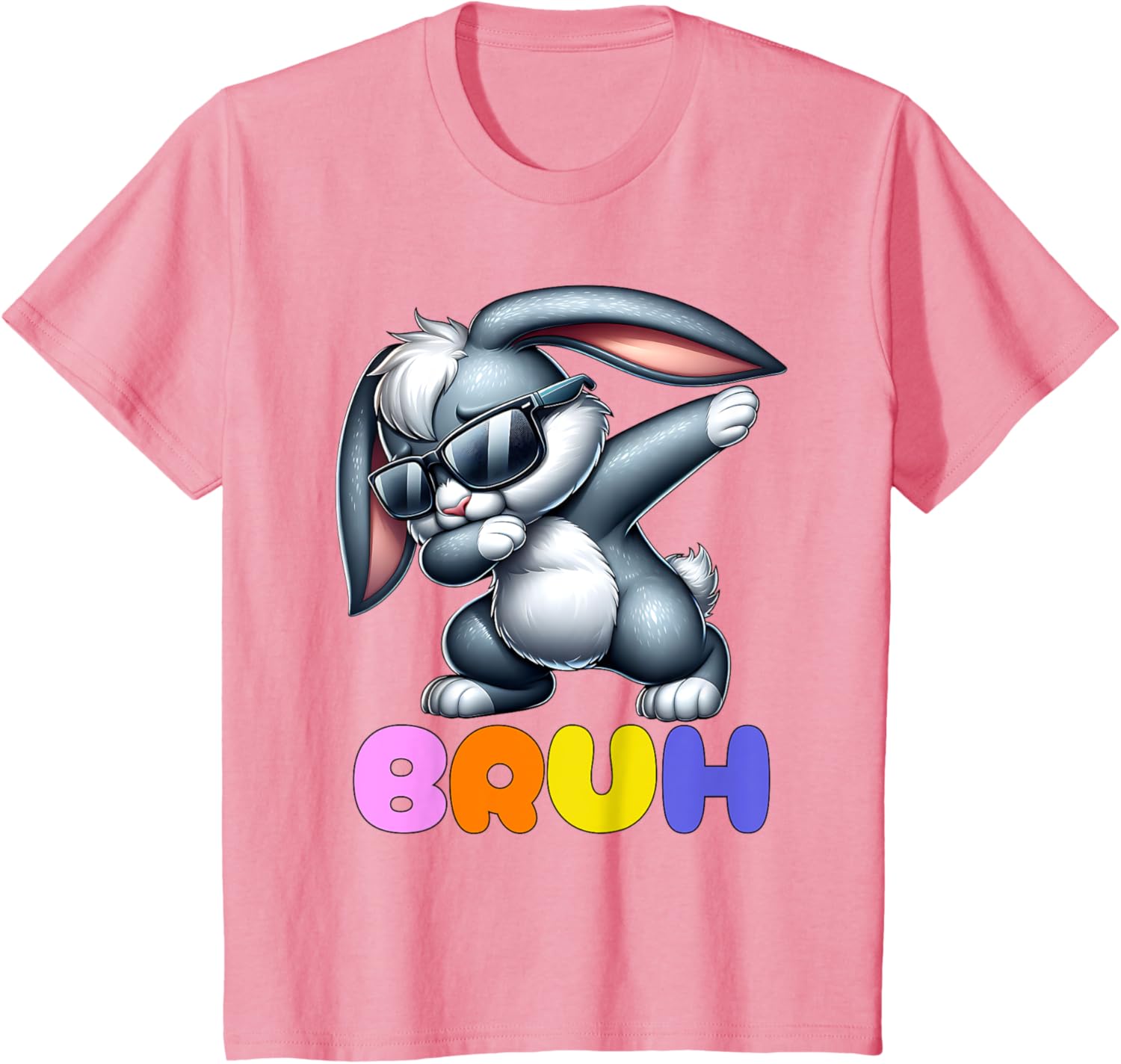 Bunny Rabbit Easter Happy Easter Bruh Mens Boys Kids T-Shirt