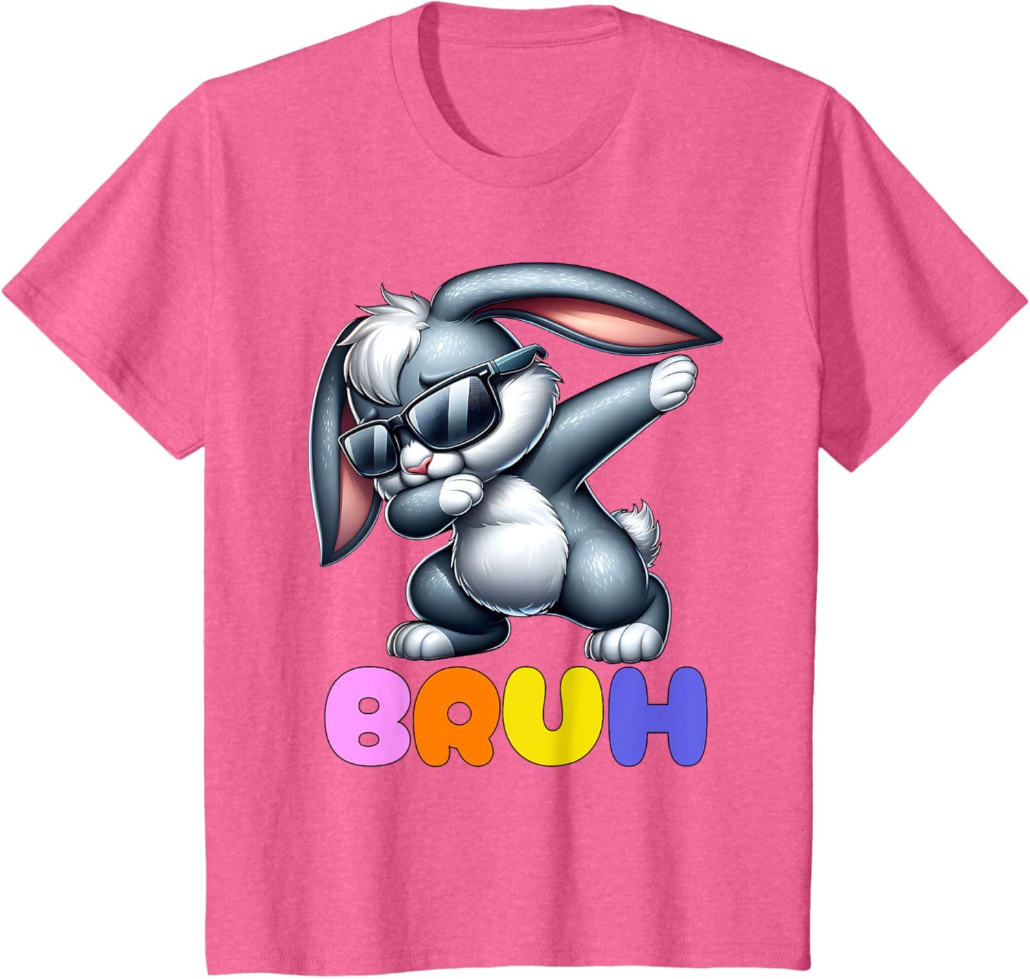 Bunny Rabbit Easter Happy Easter Bruh Mens Boys Kids T-Shirt