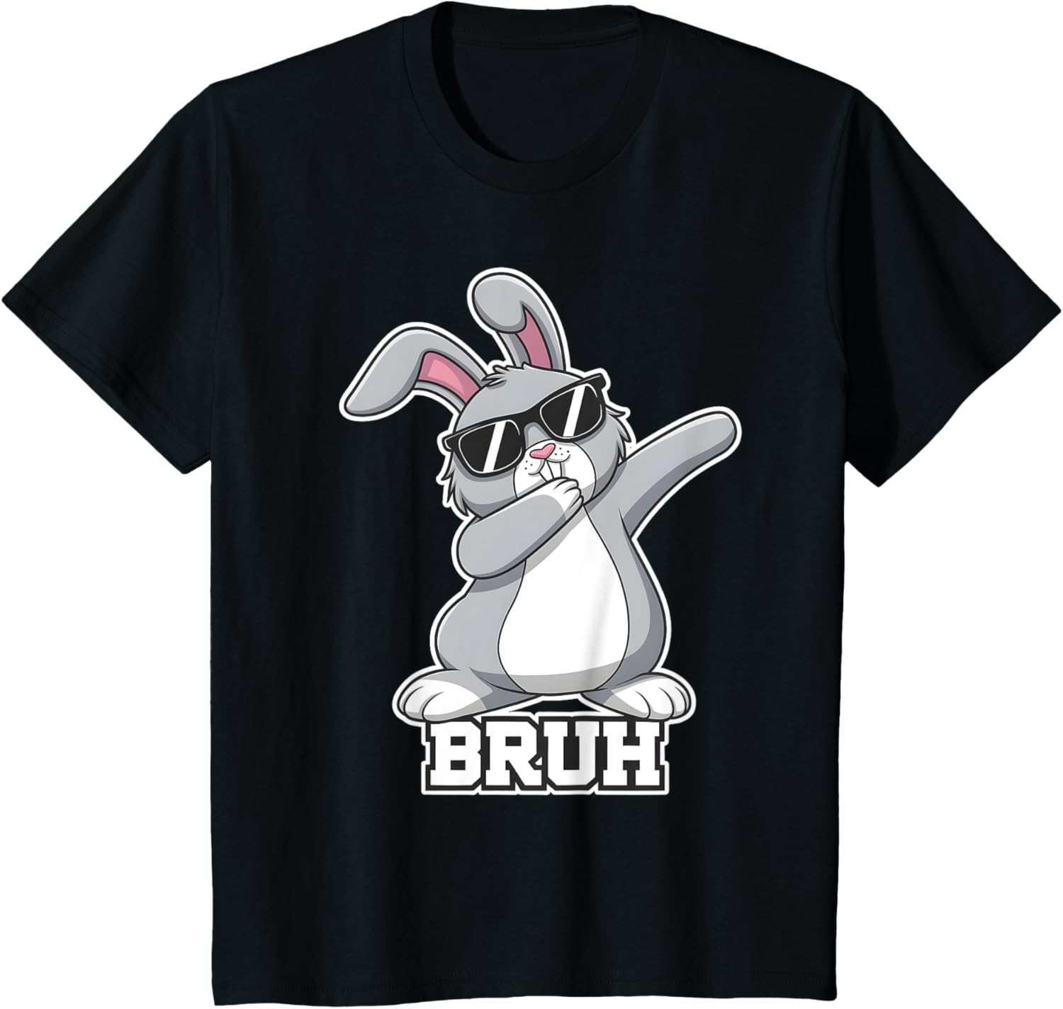 Bunny Rabbit Easter Happy Easter Bruh Mens Boys Kids T-Shirt