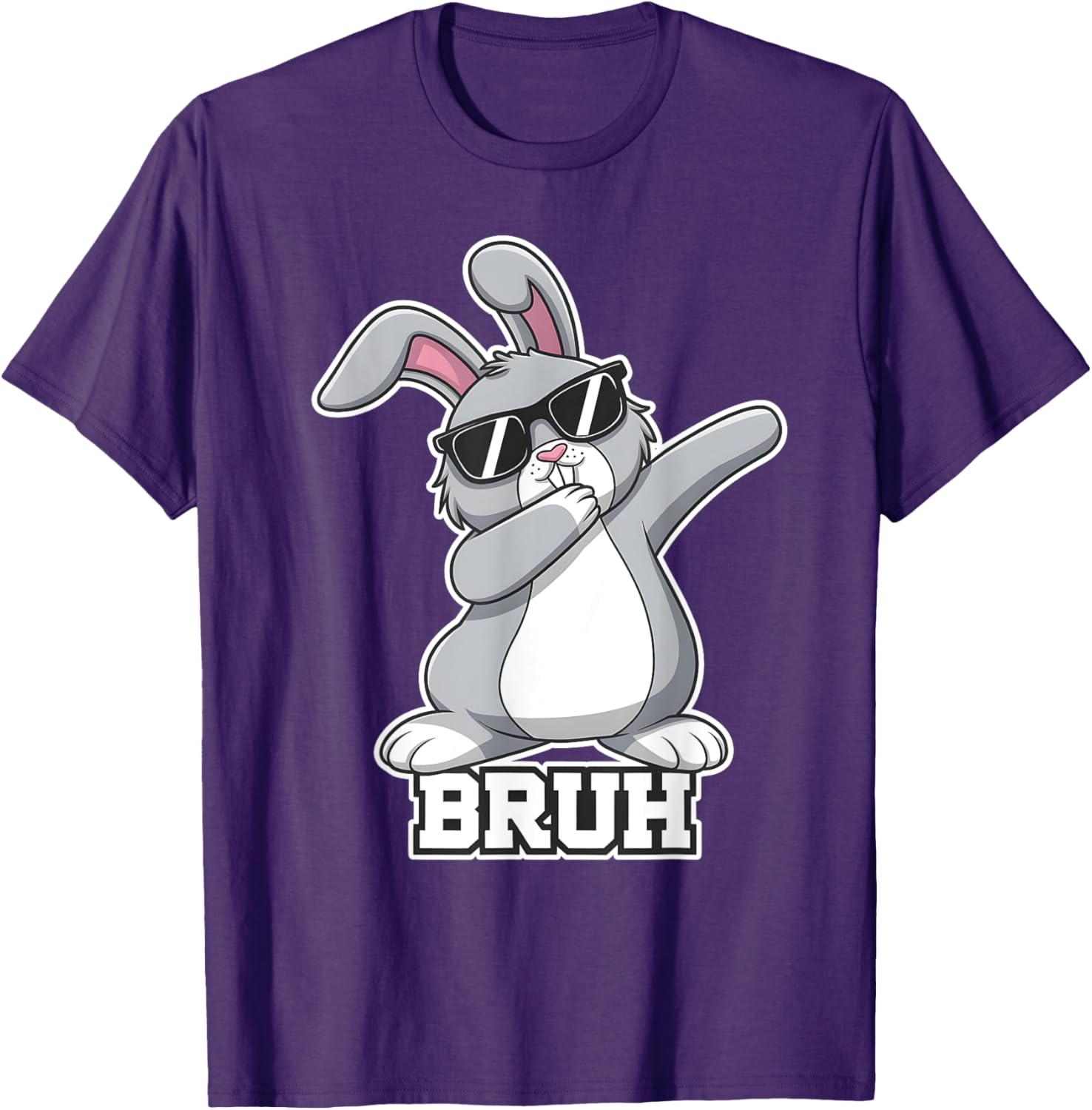 Bunny Rabbit Easter Happy Easter Bruh Mens Boys Kids T-Shirt