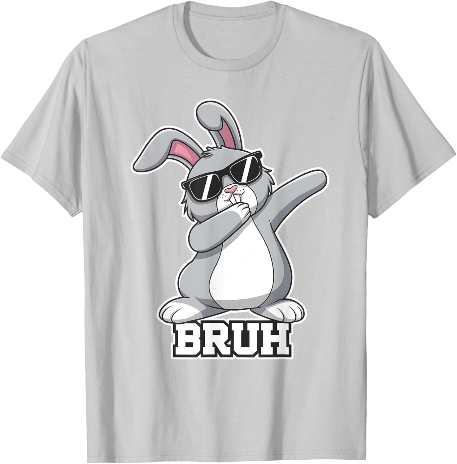 Bunny Rabbit Easter Happy Easter Bruh Mens Boys Kids T-Shirt