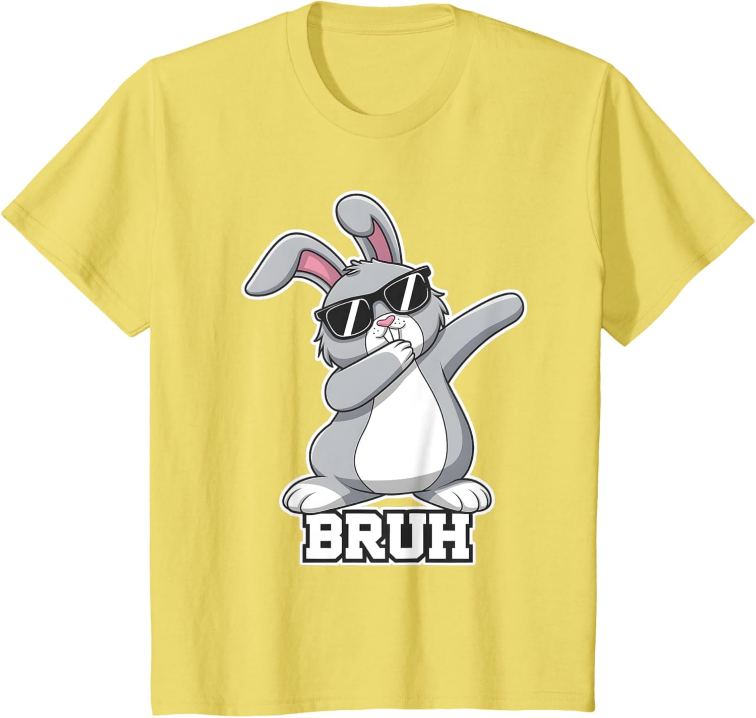 Bunny Rabbit Easter Happy Easter Bruh Mens Boys Kids T-Shirt