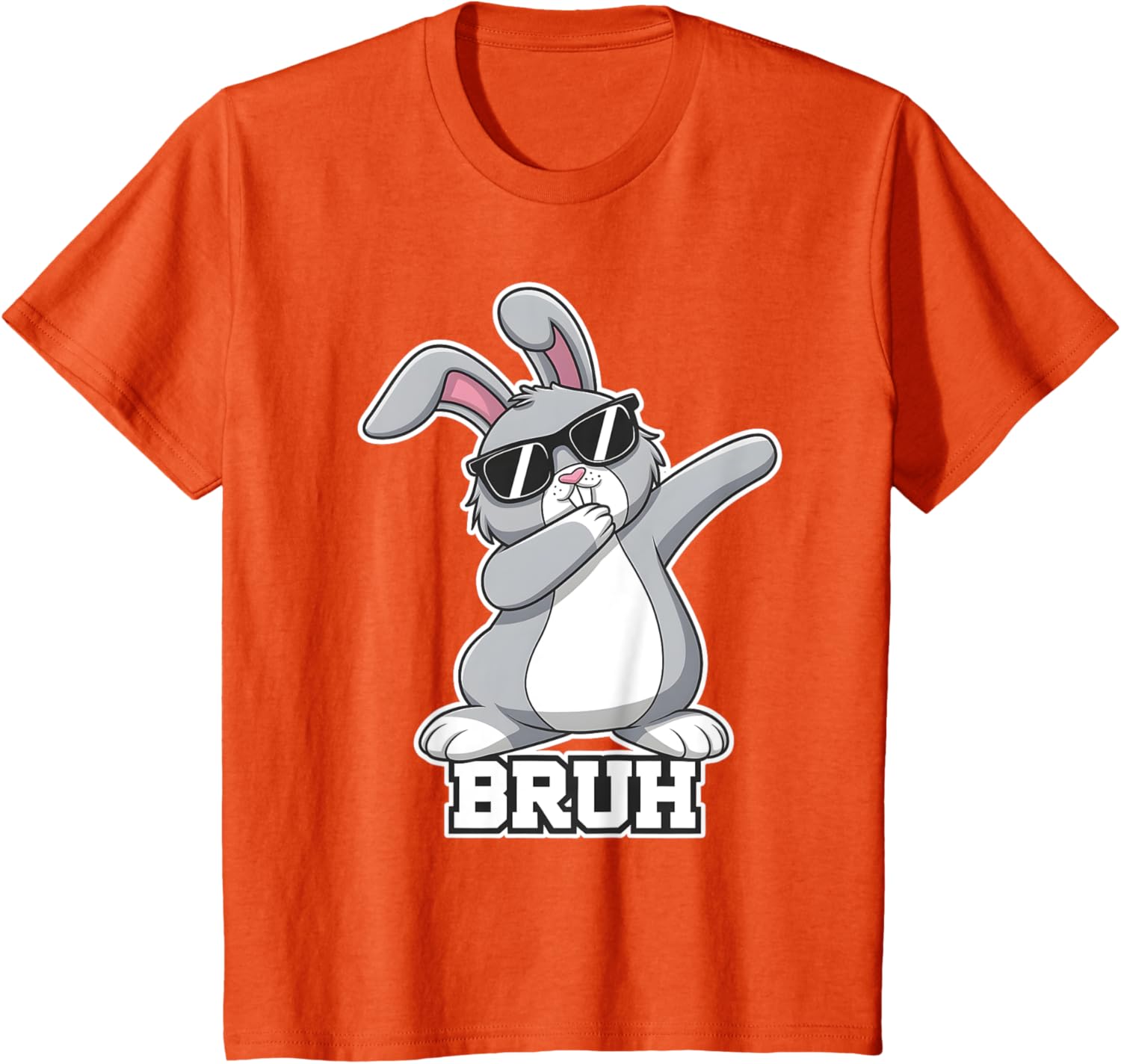 Bunny Rabbit Easter Happy Easter Bruh Mens Boys Kids T-Shirt