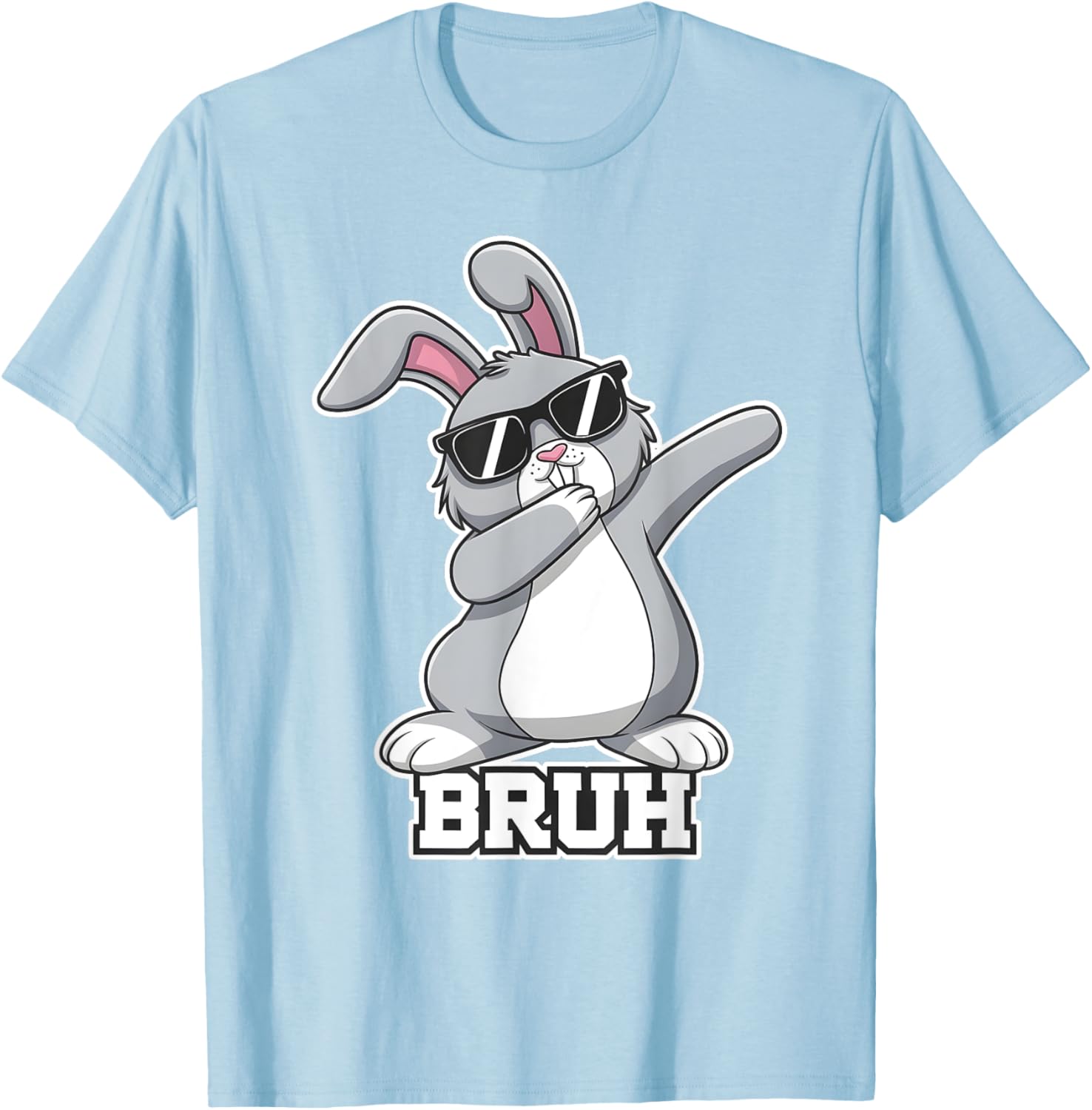 Bunny Rabbit Easter Happy Easter Bruh Mens Boys Kids T-Shirt