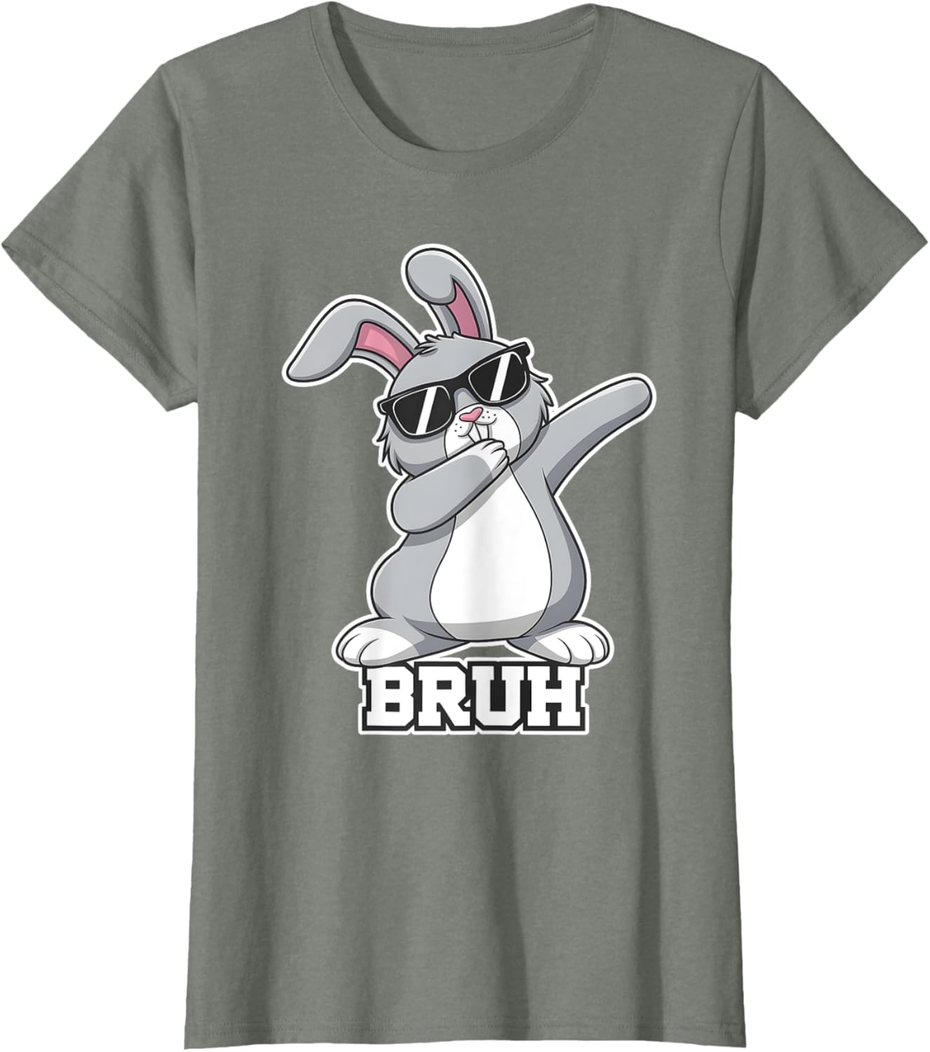 Bunny Rabbit Easter Happy Easter Bruh Mens Boys Kids T-Shirt