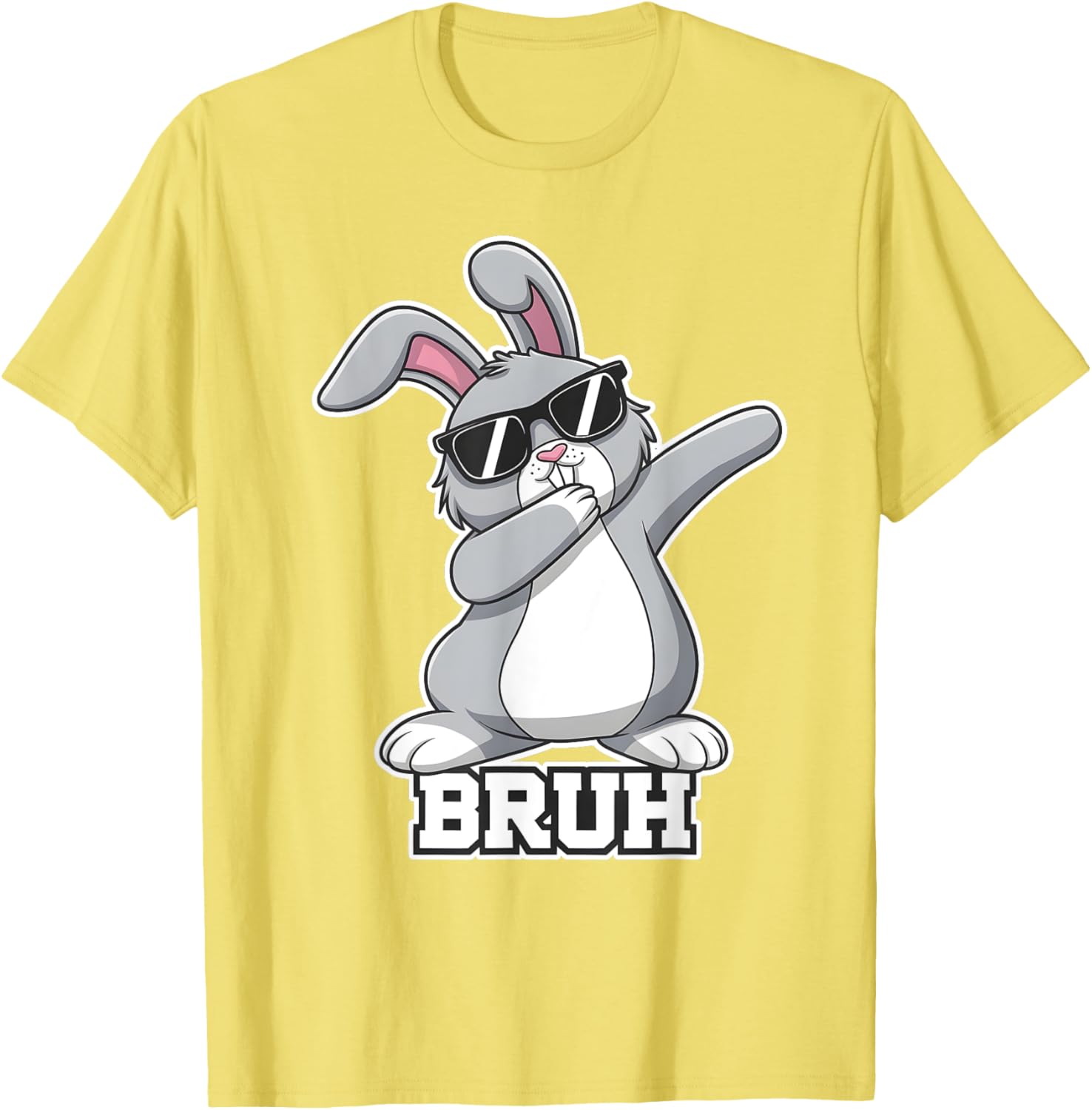 Bunny Rabbit Easter Happy Easter Bruh Mens Boys Kids T-Shirt