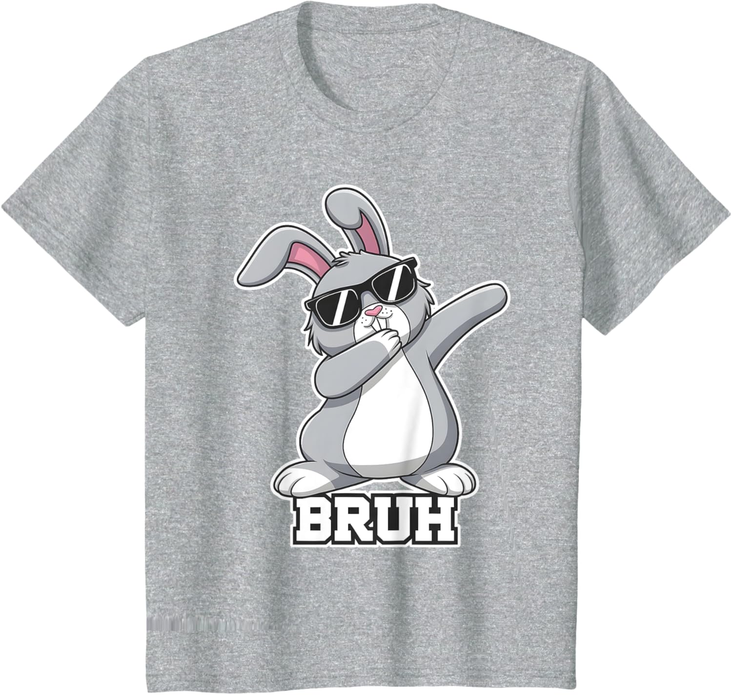 Bunny Rabbit Easter Happy Easter Bruh Mens Boys Kids T-Shirt