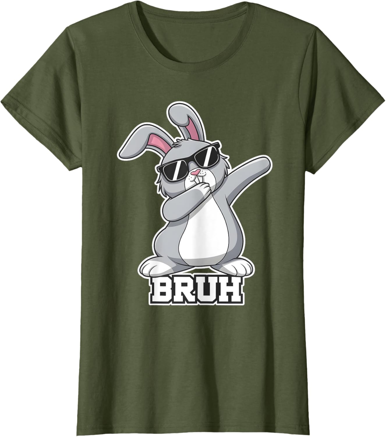 Bunny Rabbit Easter Happy Easter Bruh Mens Boys Kids T-Shirt