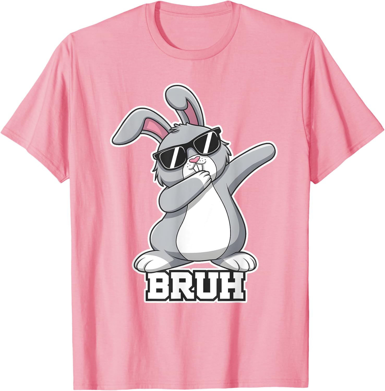 Bunny Rabbit Easter Happy Easter Bruh Mens Boys Kids T-Shirt