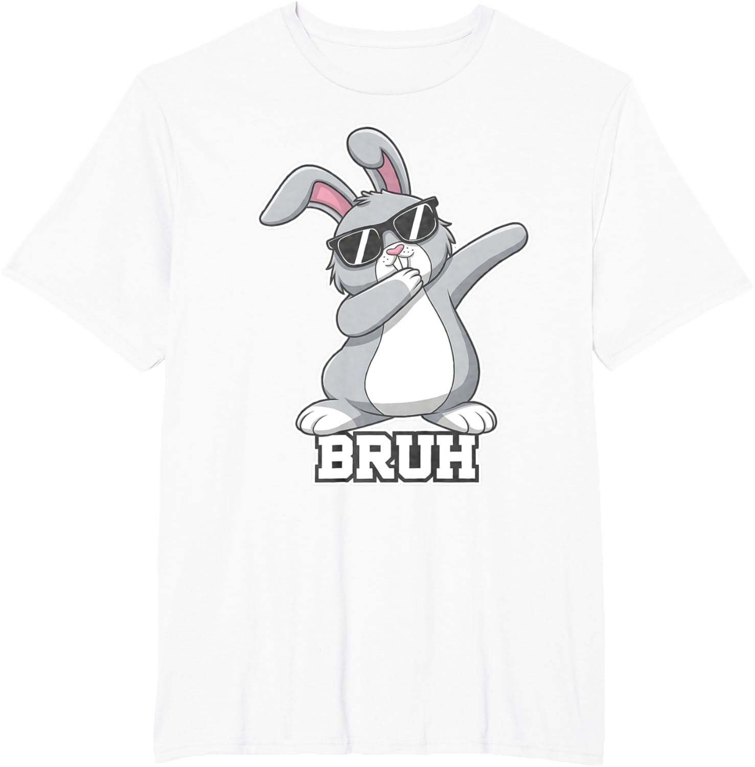 Bunny Rabbit Easter Happy Easter Bruh Mens Boys Kids T-Shirt