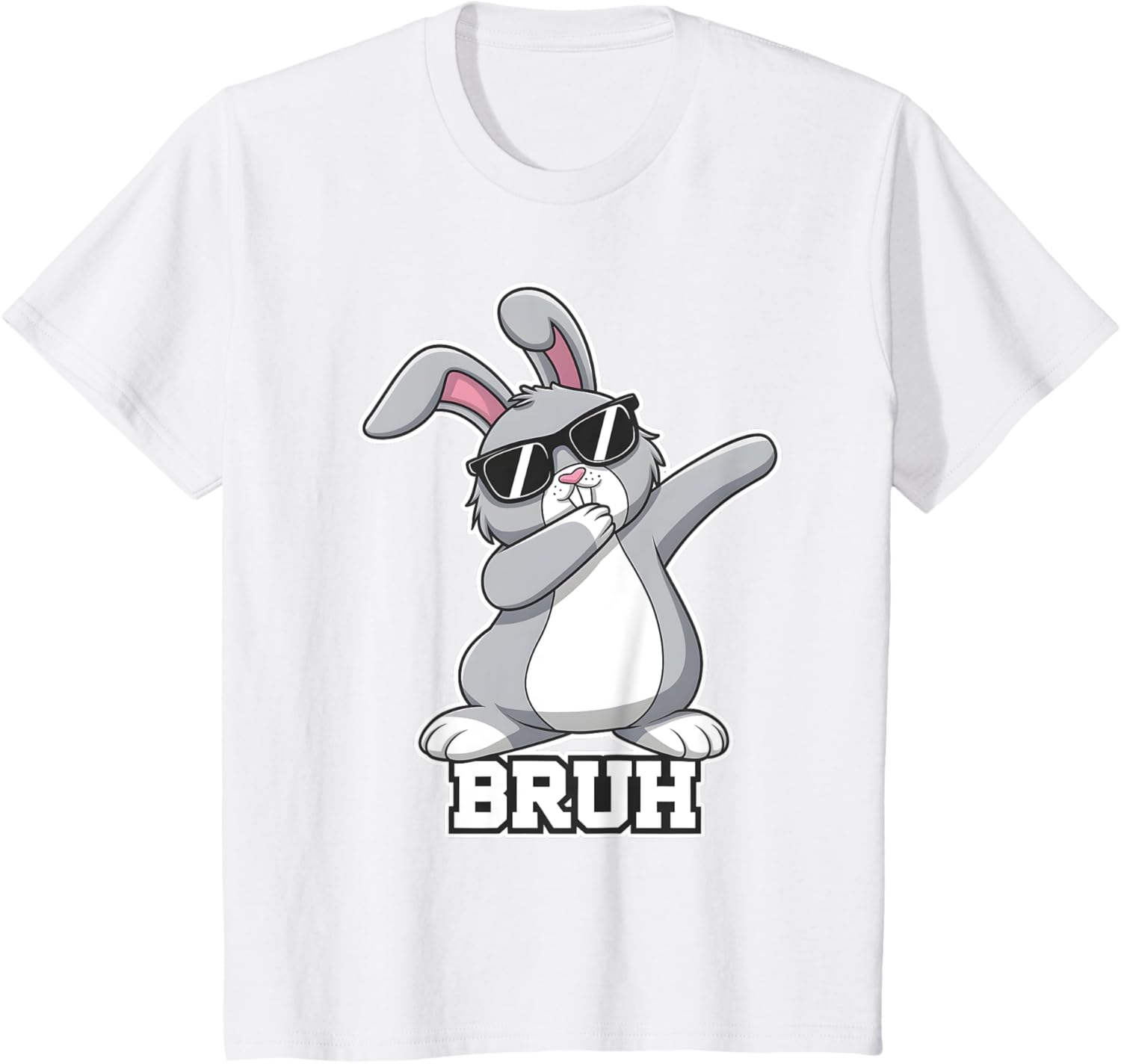 Bunny Rabbit Easter Happy Easter Bruh Mens Boys Kids T-Shirt