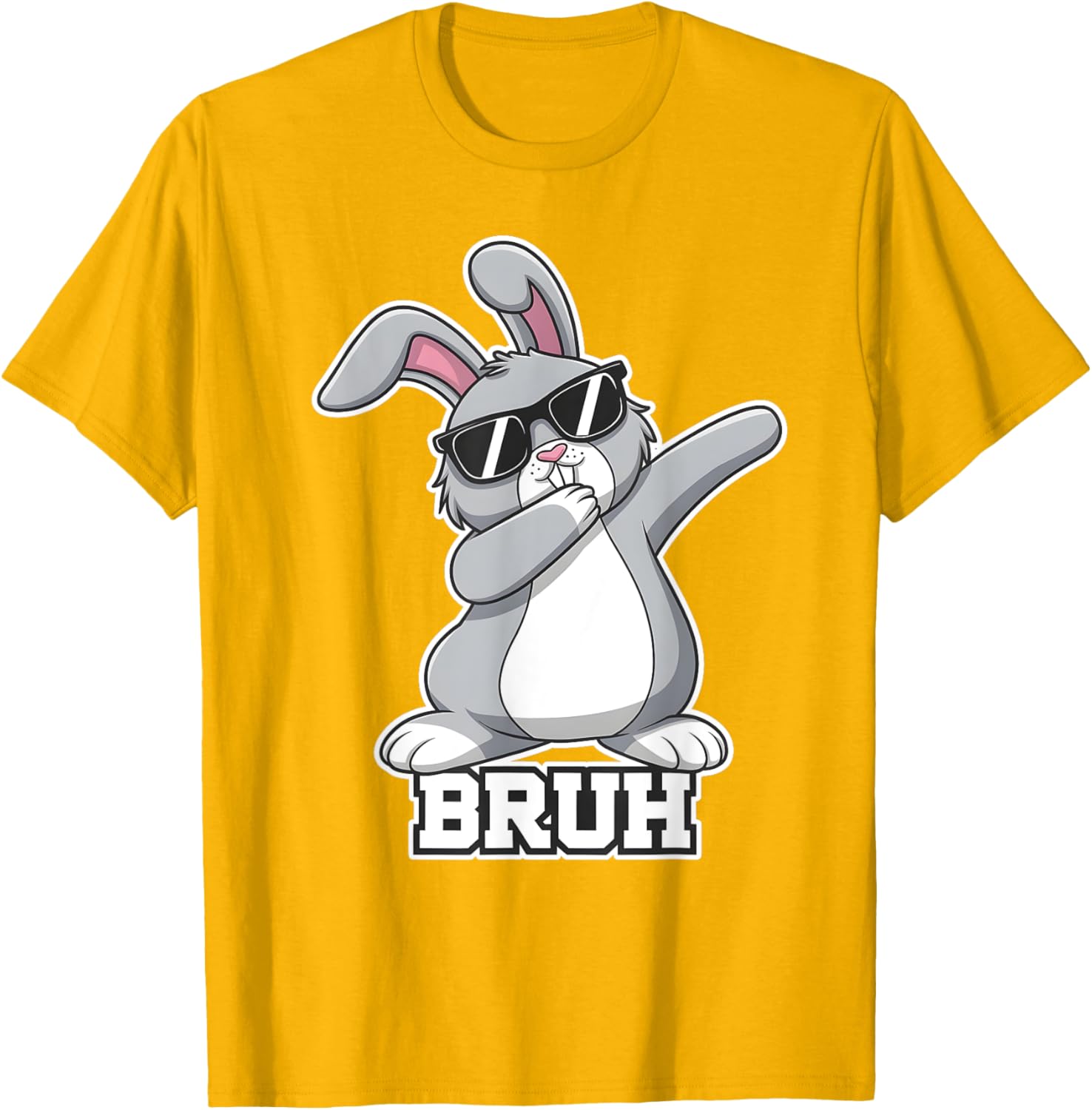 Bunny Rabbit Easter Happy Easter Bruh Mens Boys Kids T-Shirt