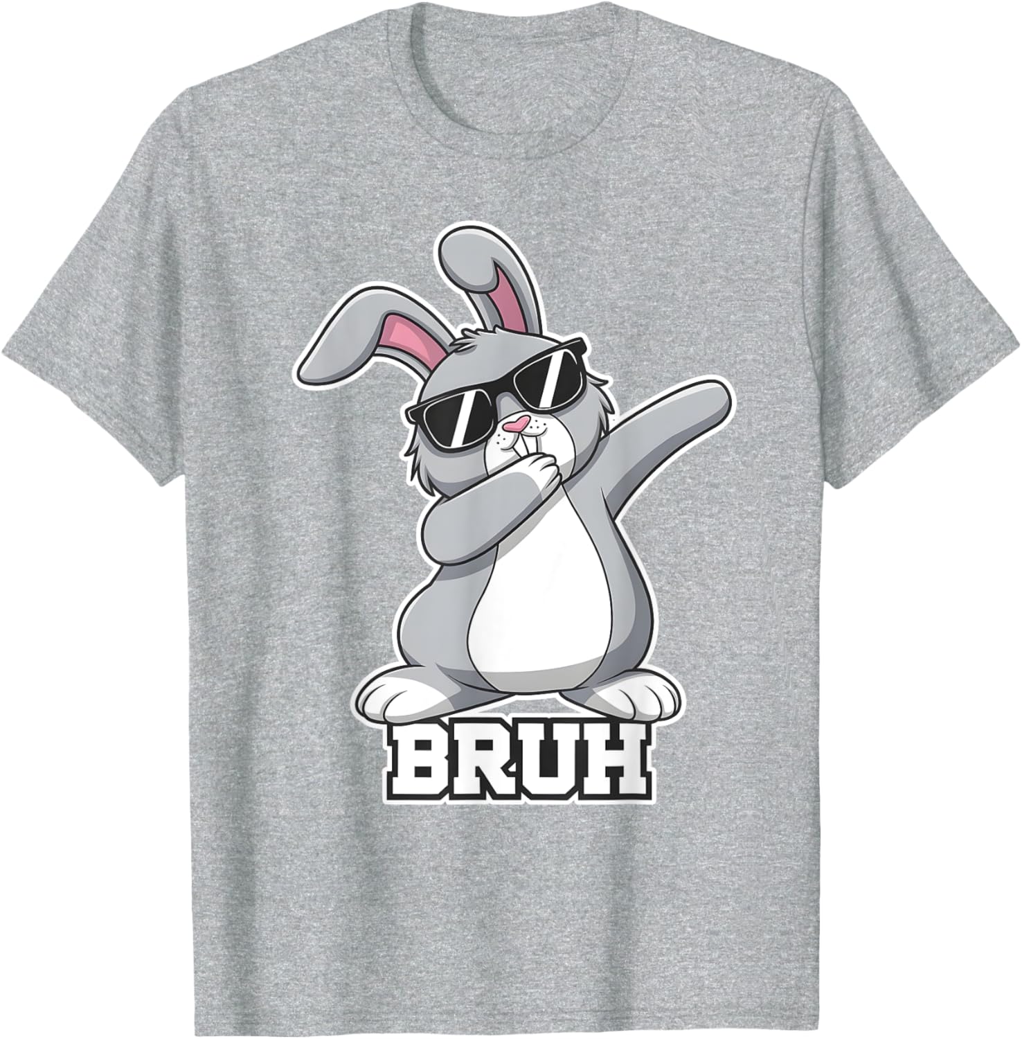 Bunny Rabbit Easter Happy Easter Bruh Mens Boys Kids T-Shirt