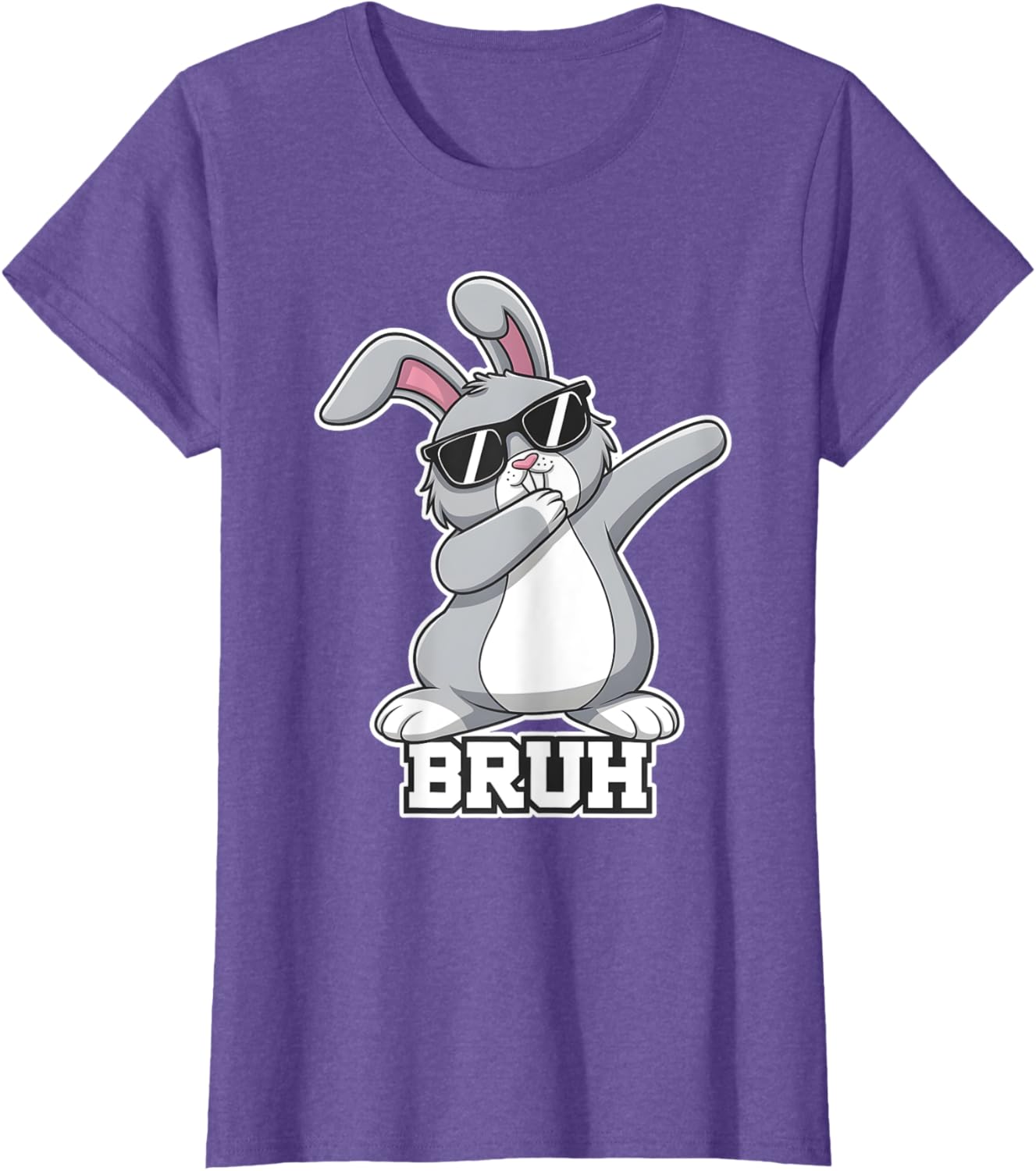 Bunny Rabbit Easter Happy Easter Bruh Mens Boys Kids T-Shirt