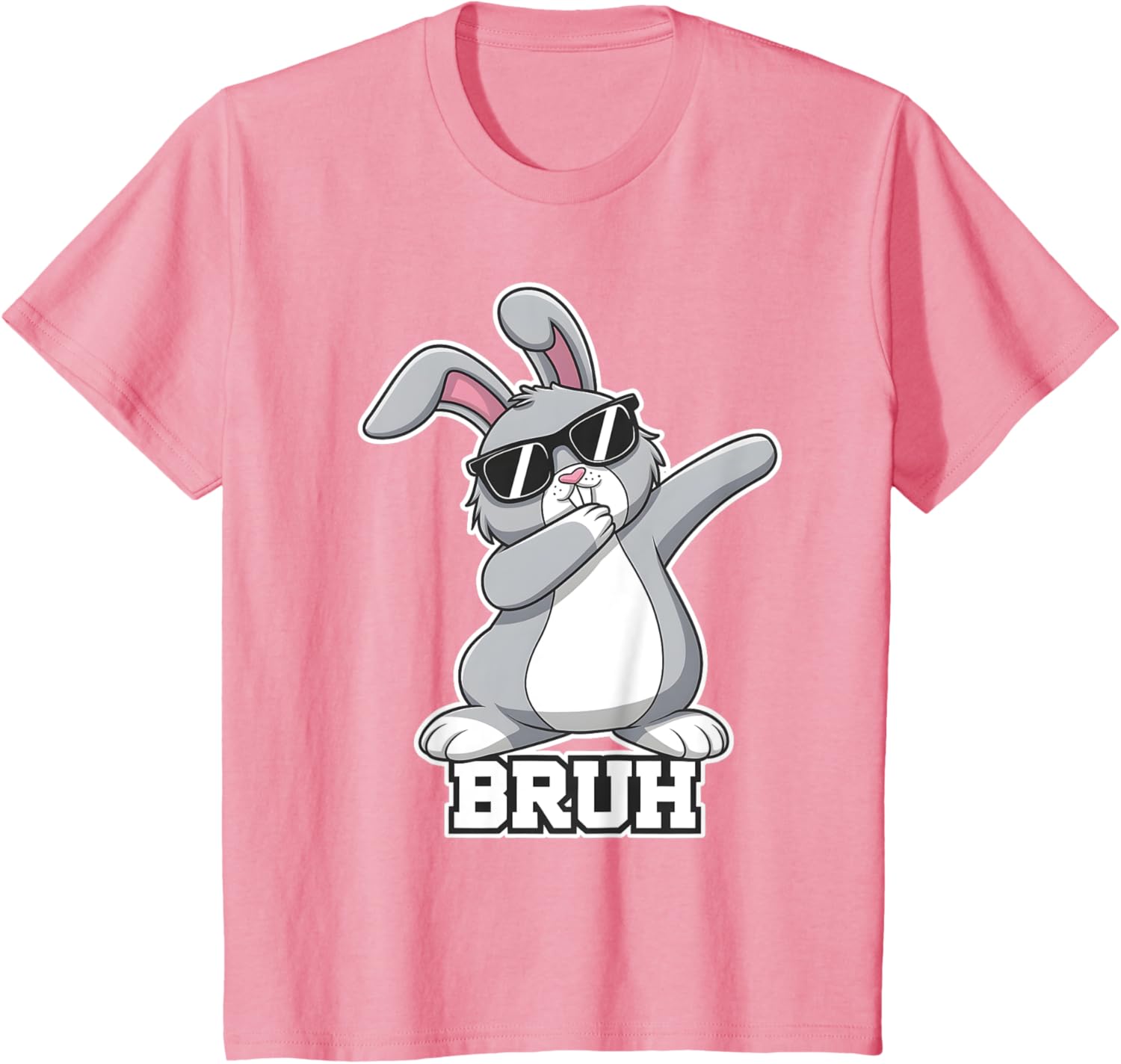 Bunny Rabbit Easter Happy Easter Bruh Mens Boys Kids T-Shirt