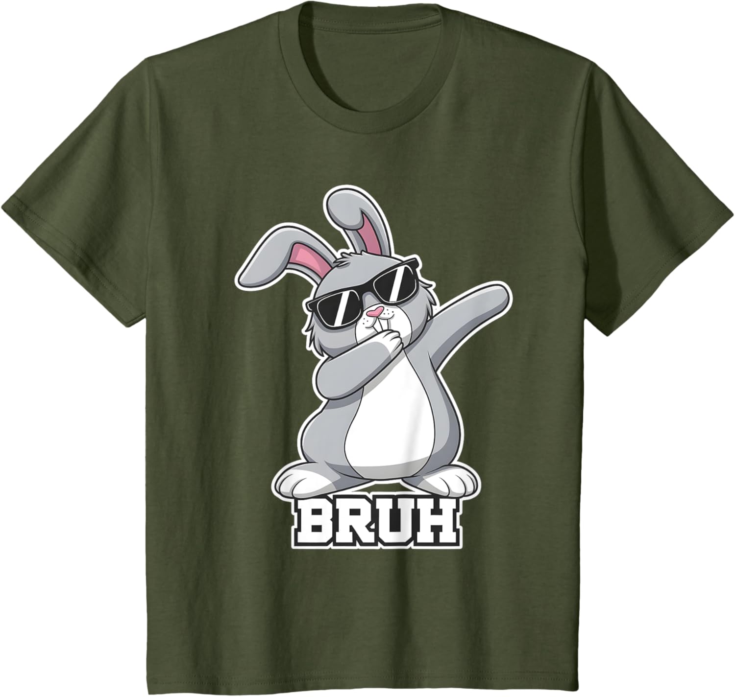 Bunny Rabbit Easter Happy Easter Bruh Mens Boys Kids T-Shirt