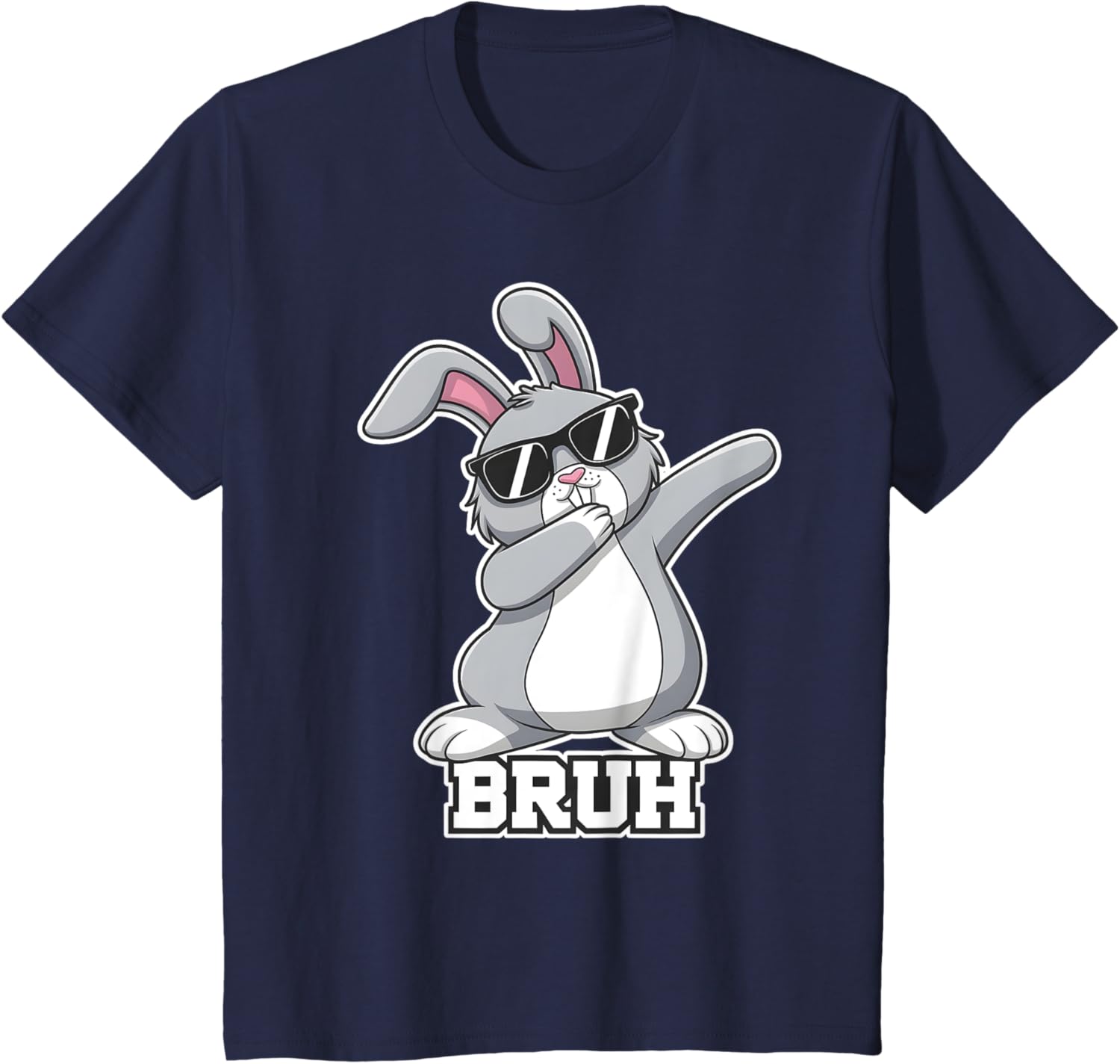 Bunny Rabbit Easter Happy Easter Bruh Mens Boys Kids T-Shirt