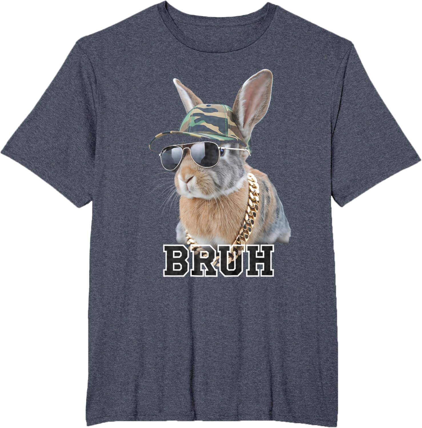 Bunny Rabbit Easter Happy Easter Bruh Mens Boys Kids T-Shirt