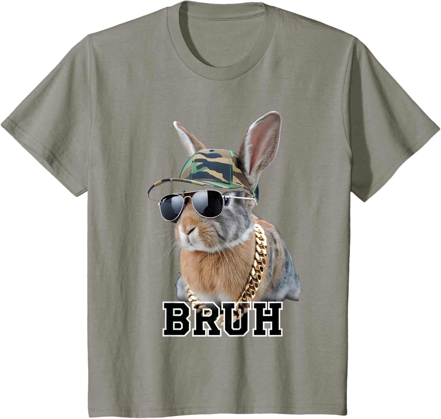 Bunny Rabbit Easter Happy Easter Bruh Mens Boys Kids T-Shirt