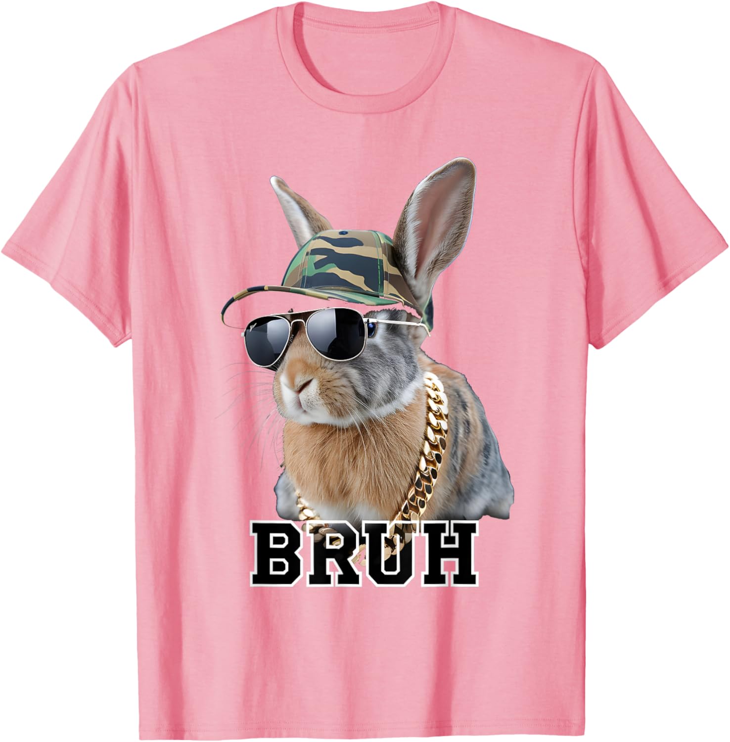 Bunny Rabbit Easter Happy Easter Bruh Mens Boys Kids T-Shirt